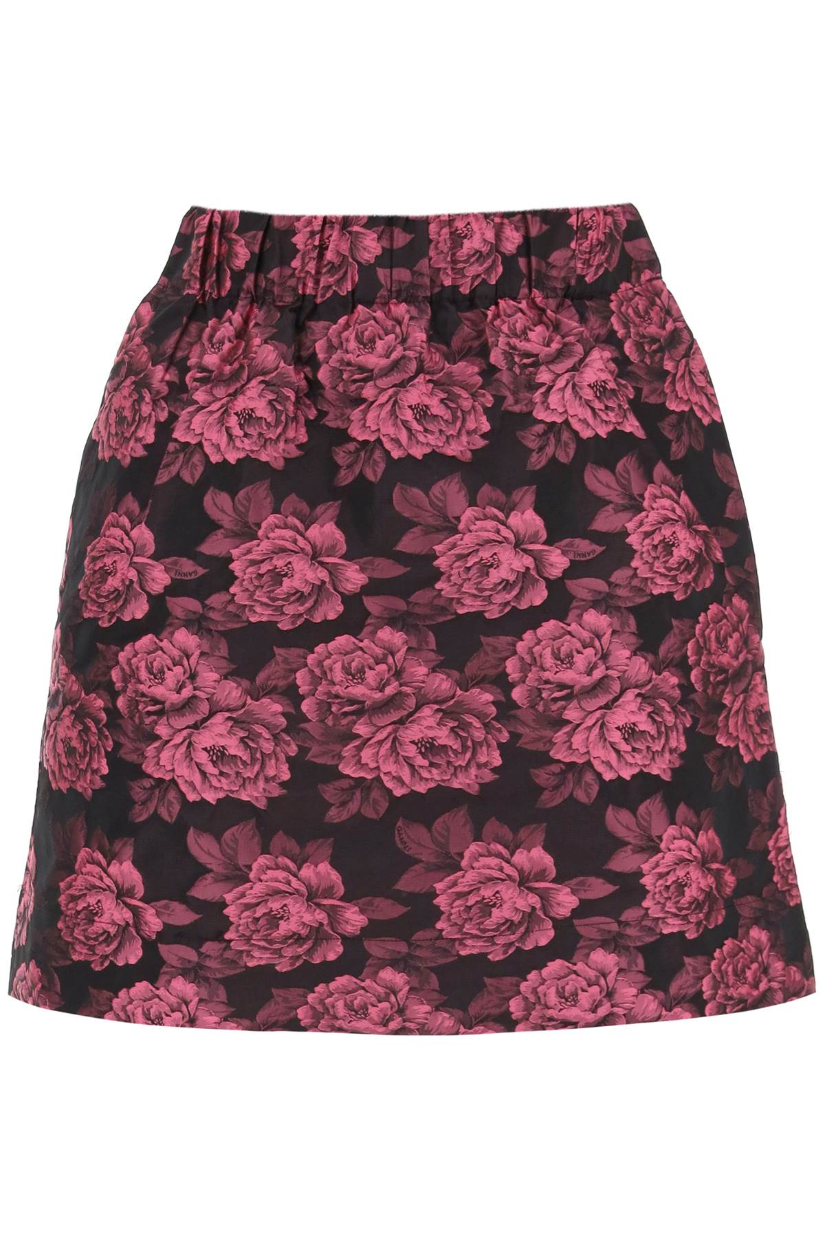 Ganni mini skirt in floral jacquard