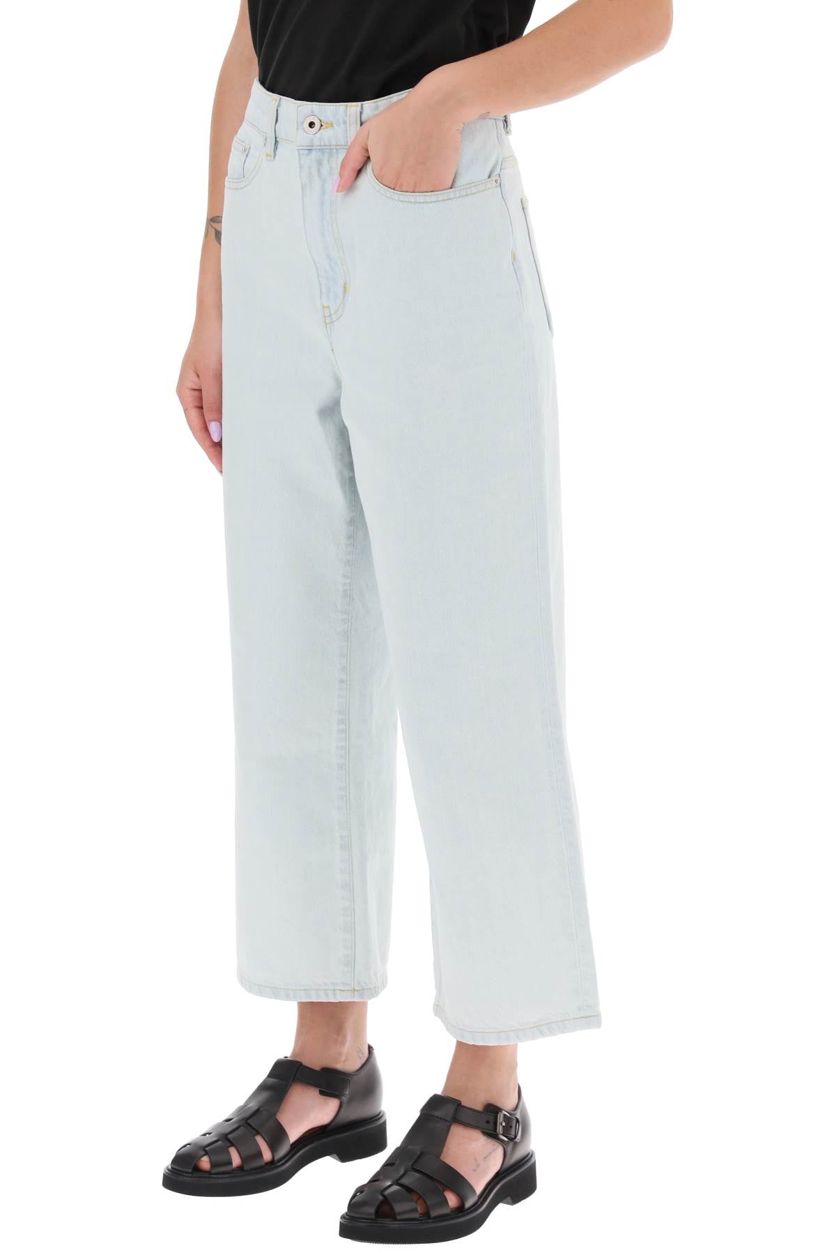 Kenzo 'sumire' cropped jeans with wide leg