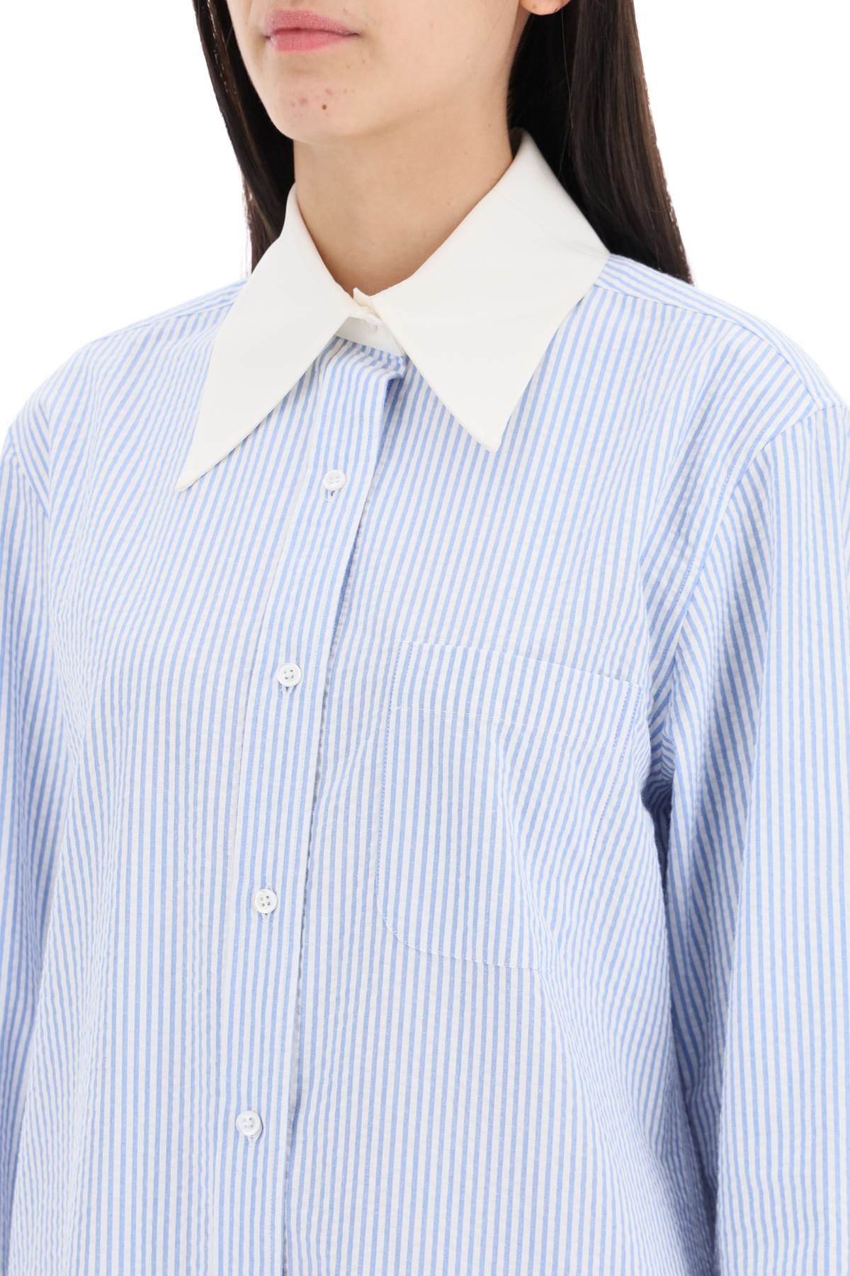 Thom browne "striped seersucker chemis