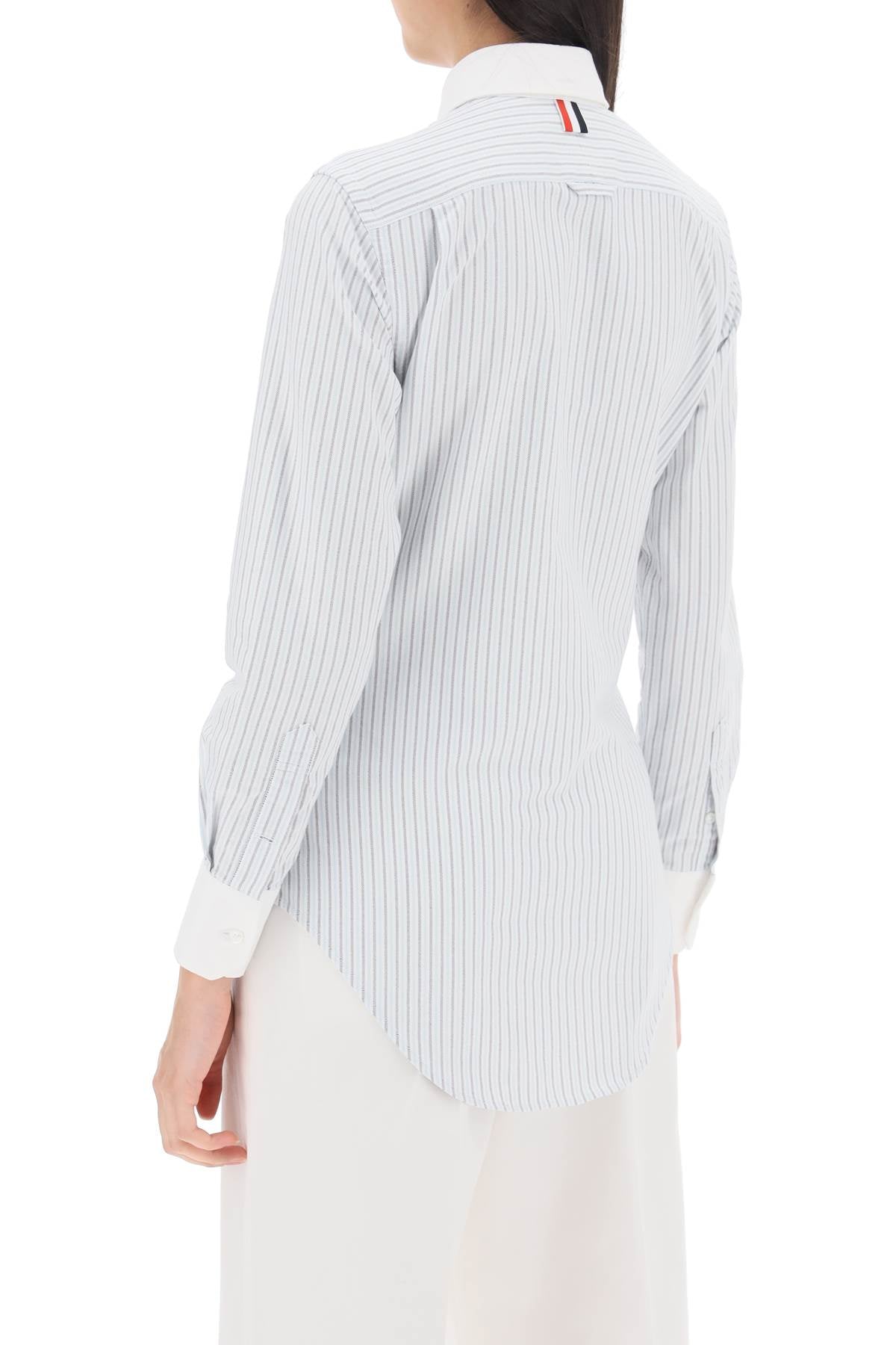 Thom browne striped oxford shirt