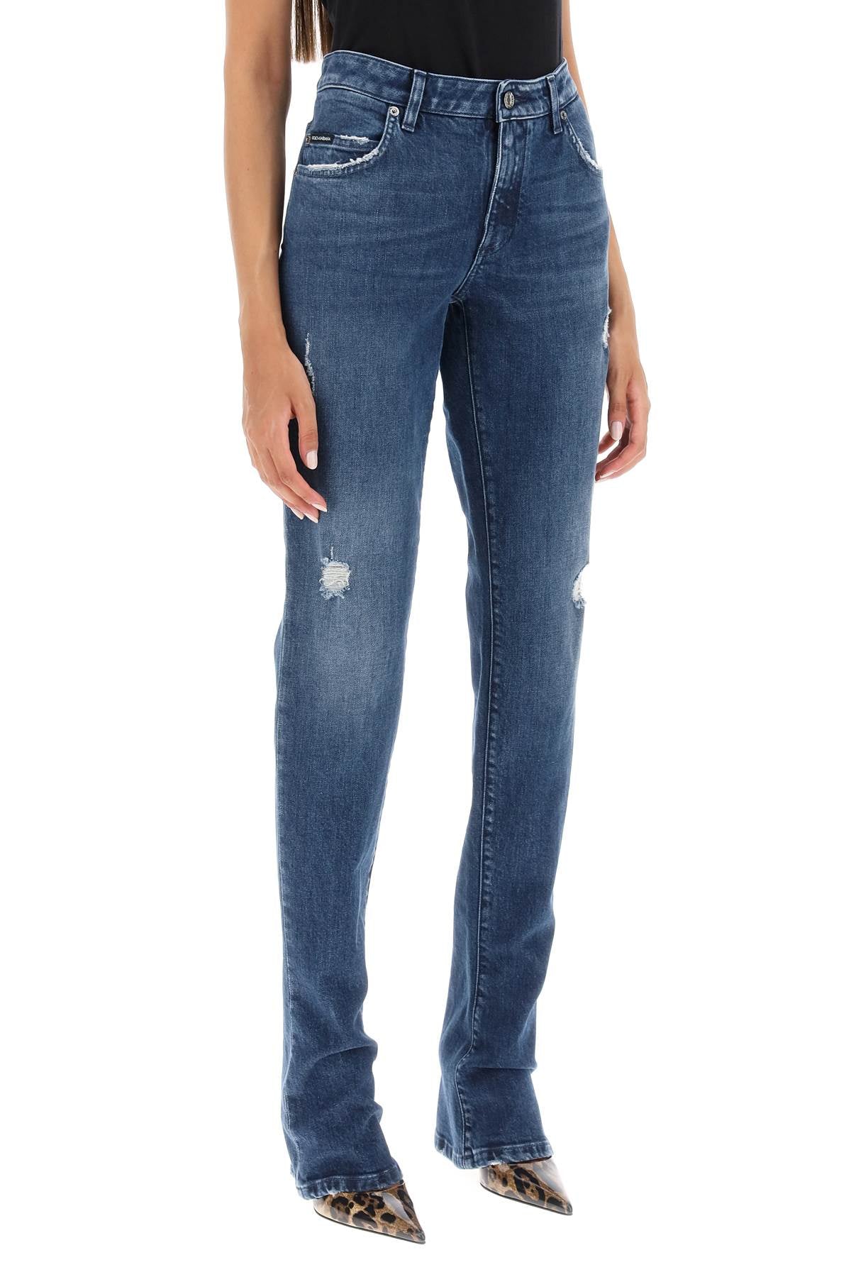 Dolce & gabbana low rise trumpet jeans