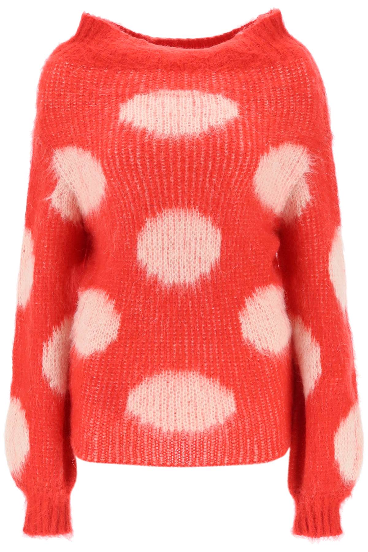 Marni jacquard-knit sweater with polka dot motif