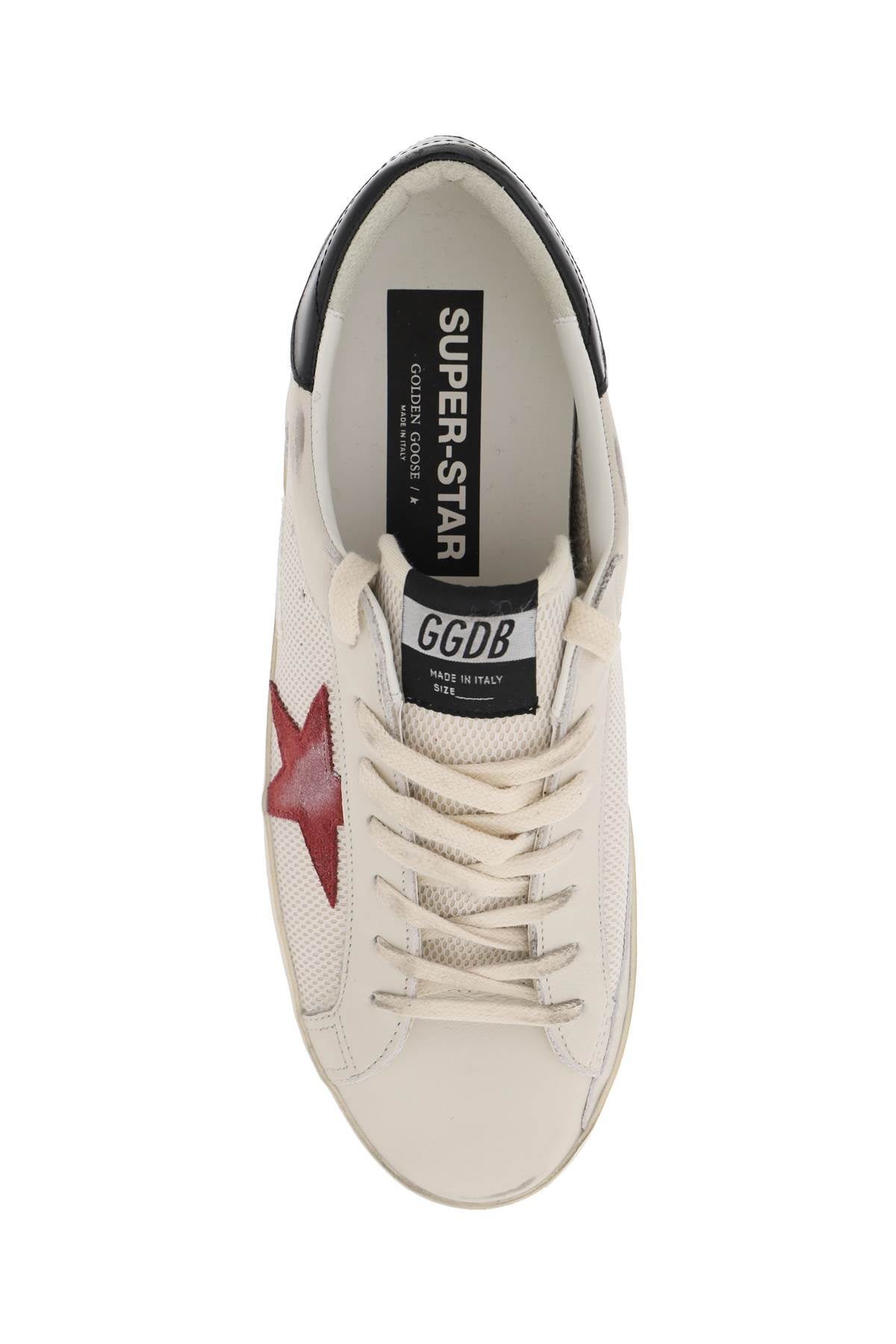 Golden goose "leather and mesh super-star double quarter sne