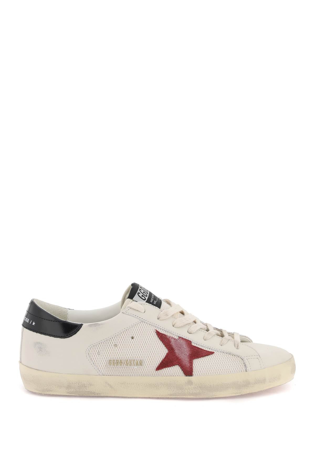 Golden goose "leather and mesh super-star double quarter sne