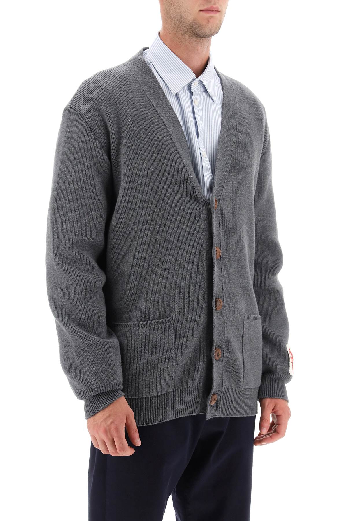Golden goose darryl cotton cardigan with lettering
