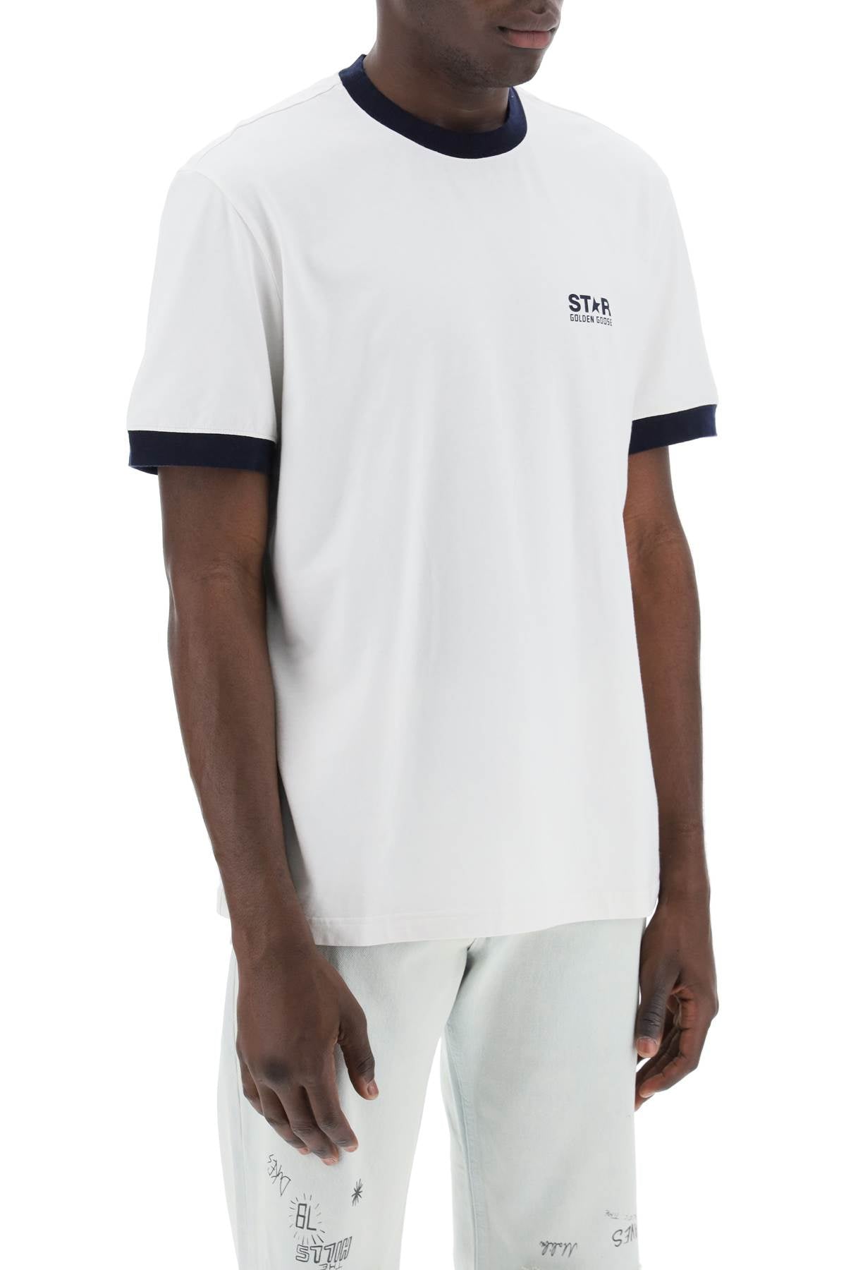 Golden goose contrast-trimmed t-shirt