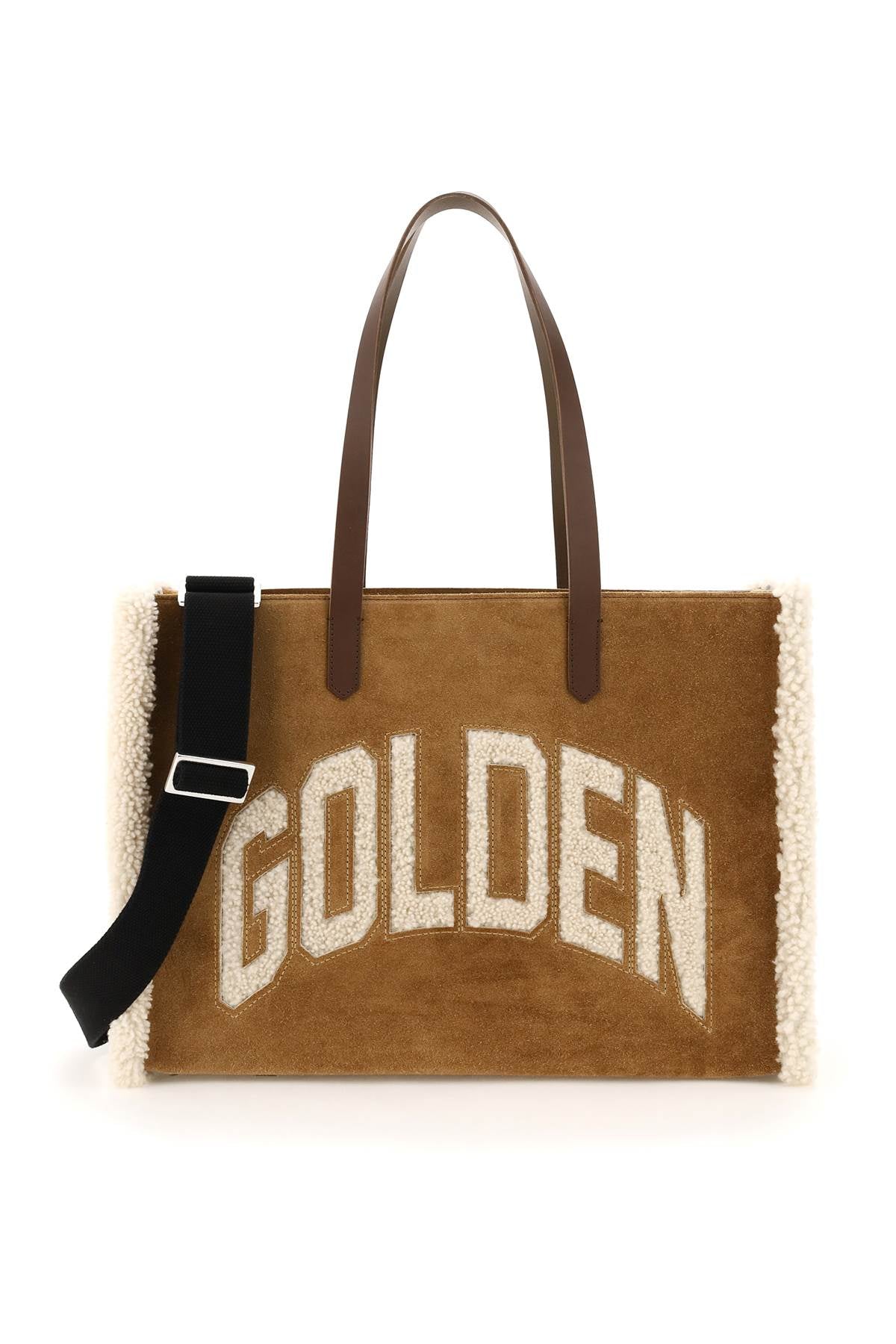 Golden goose california east-west bag with shearling detail