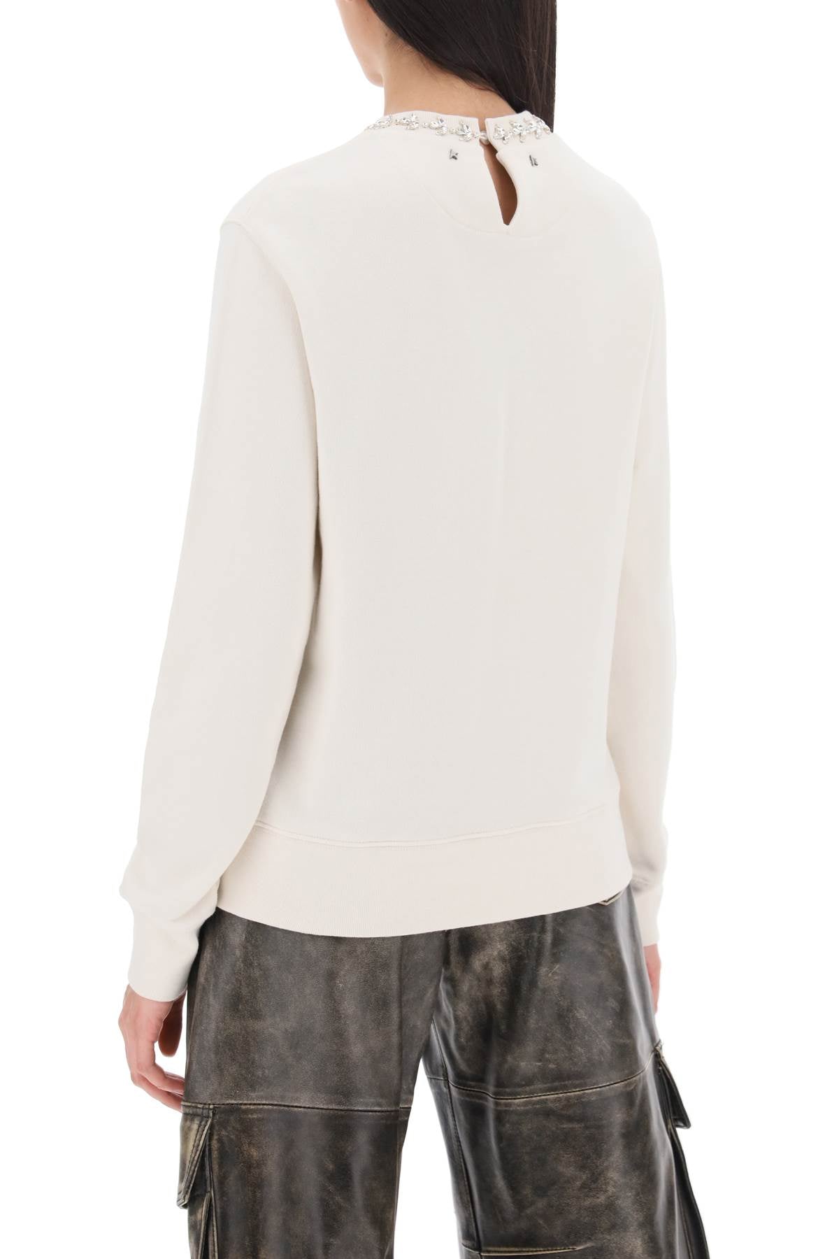 Golden goose lavinia crewneck sweatshirt with rhinestones