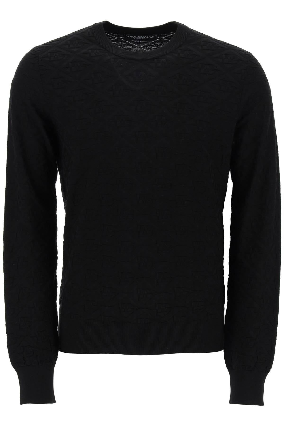 Dolce & gabbana dg jacquard silk sweater