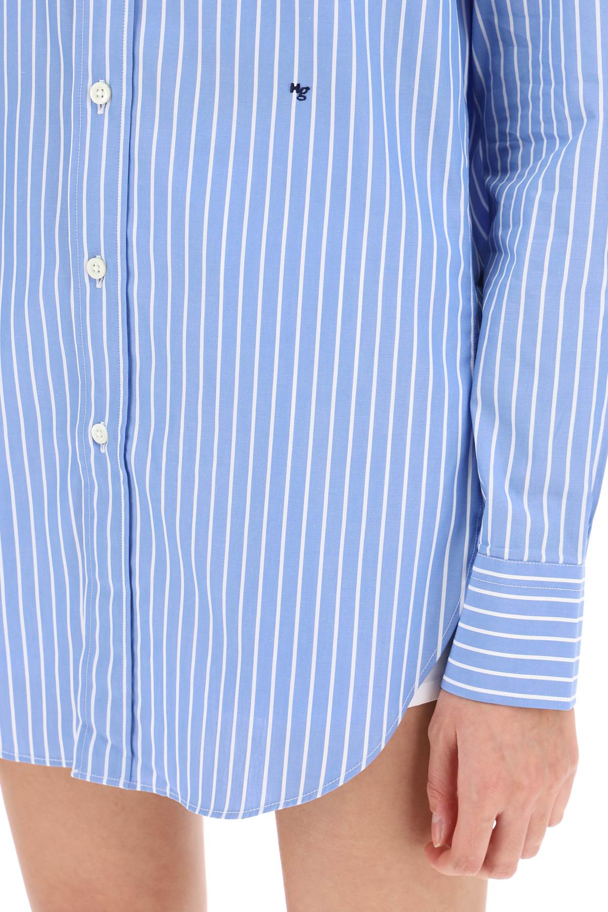 Homme girls striped poplin shirt