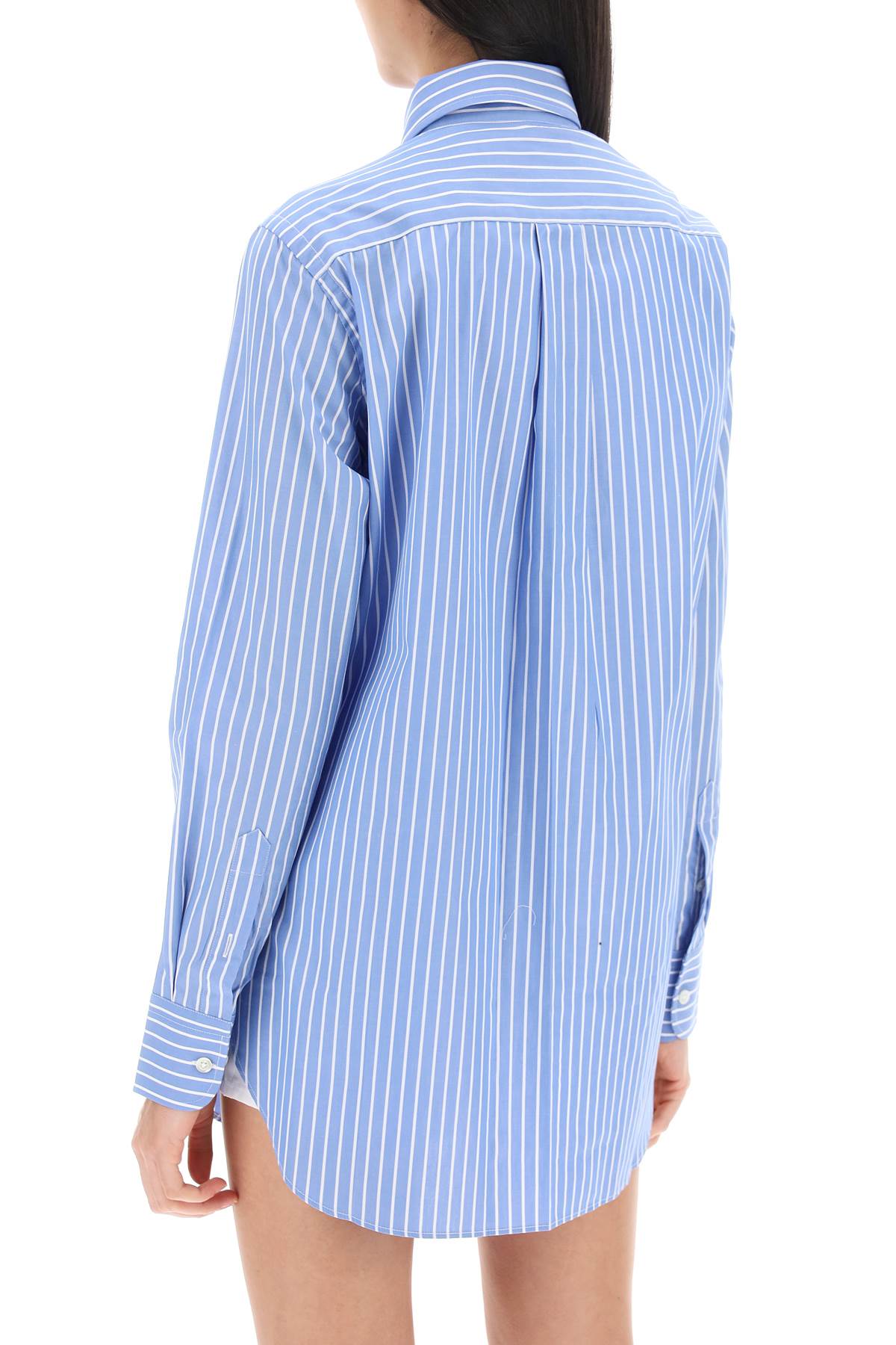 Homme girls striped poplin shirt