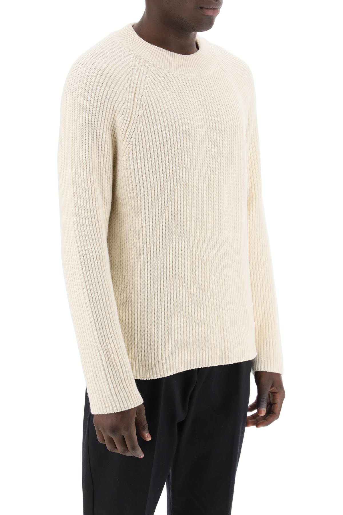 Ami paris cotton-wool crewneck sweater