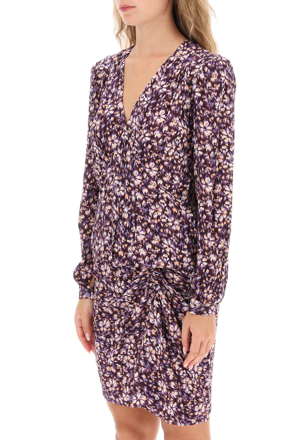 Isabel marant etoile eddy floral crepe blouse