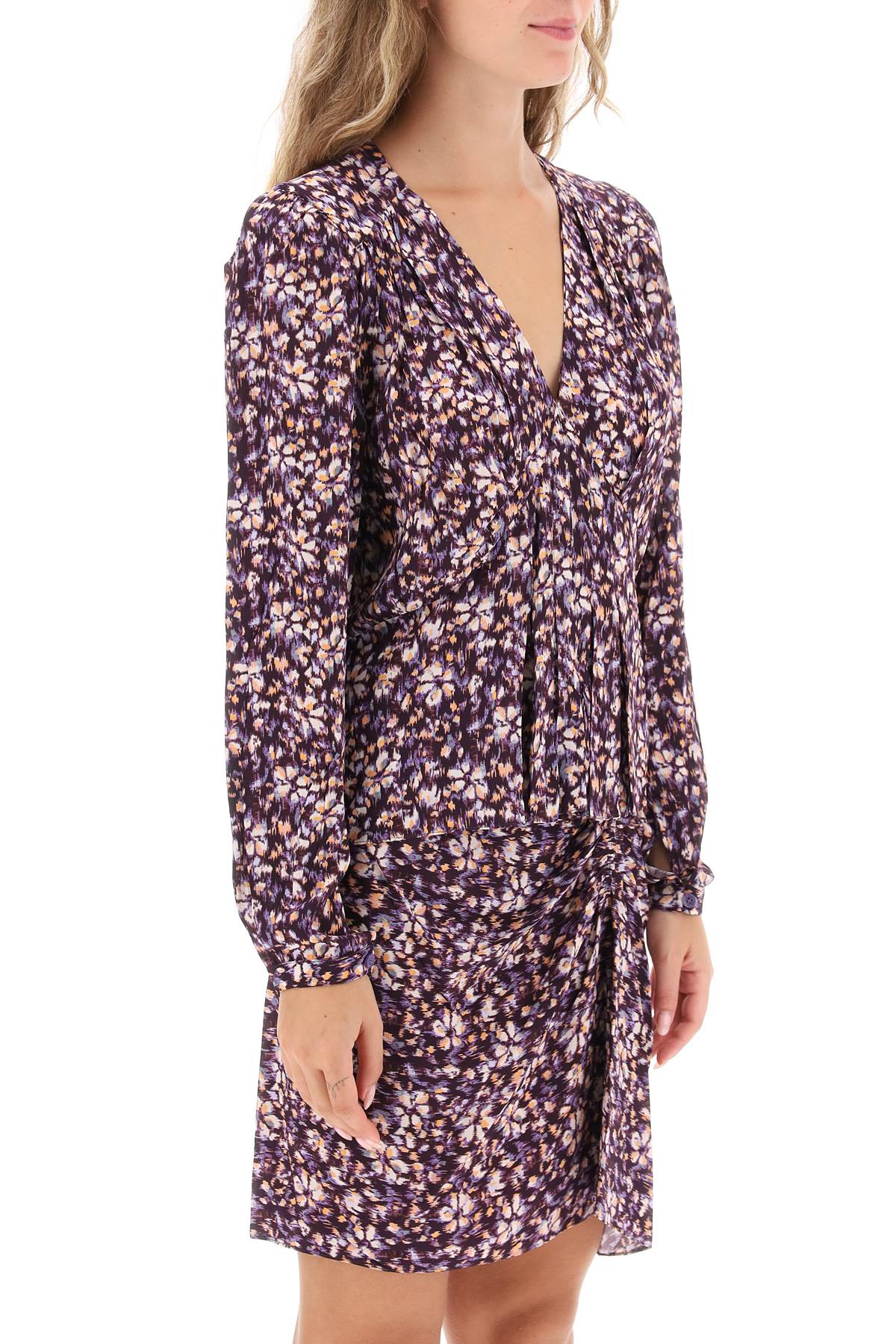 Isabel marant etoile eddy floral crepe blouse