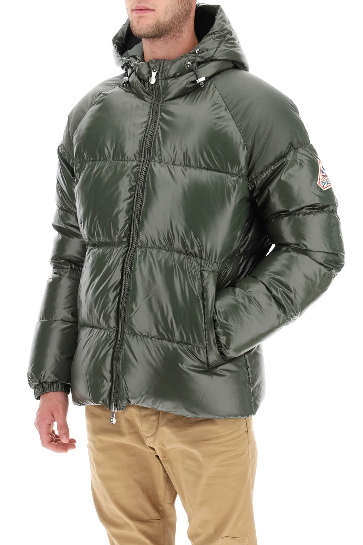 Pyrenex 'sten' short hooded down jacket