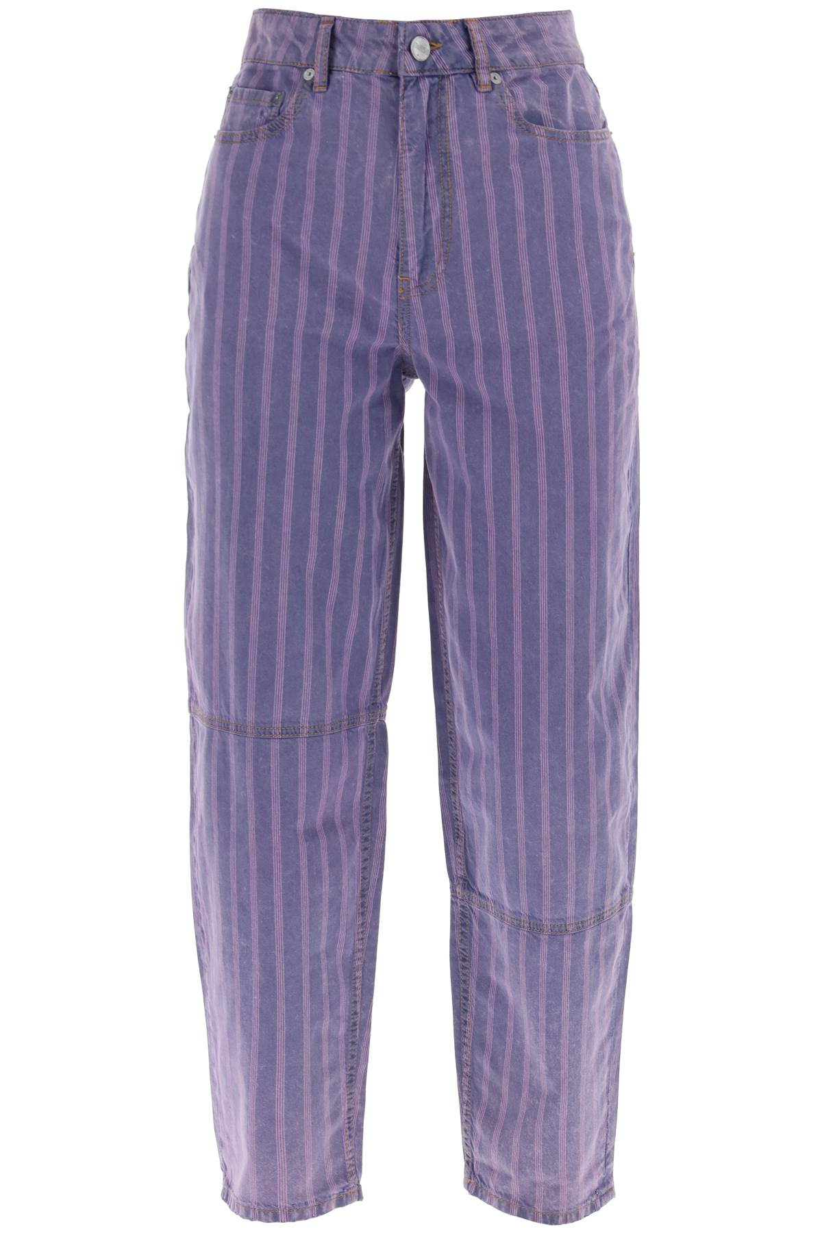 Ganni striped starry jeans