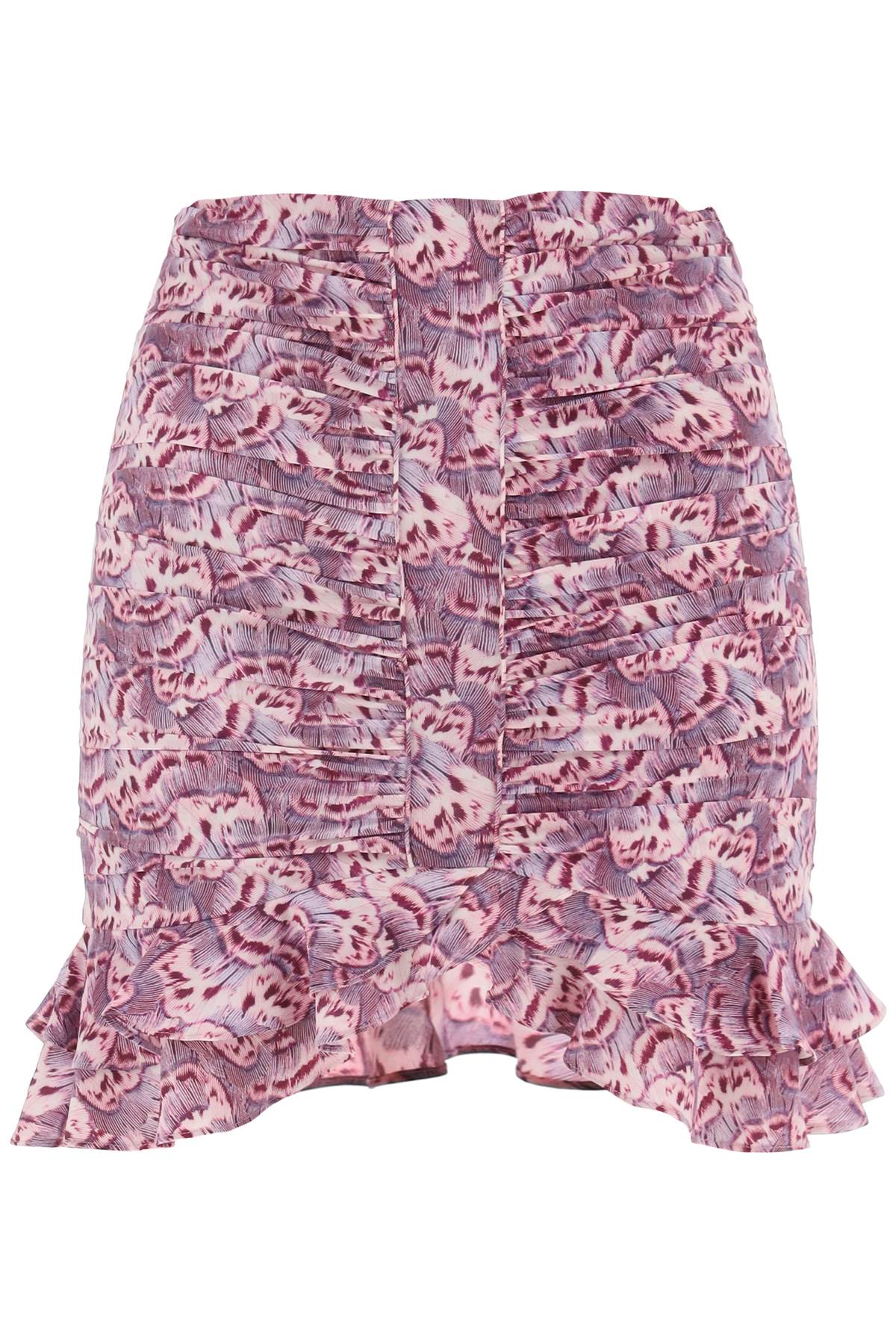 Isabel marant milendi gathered mini skirt with ruuffles