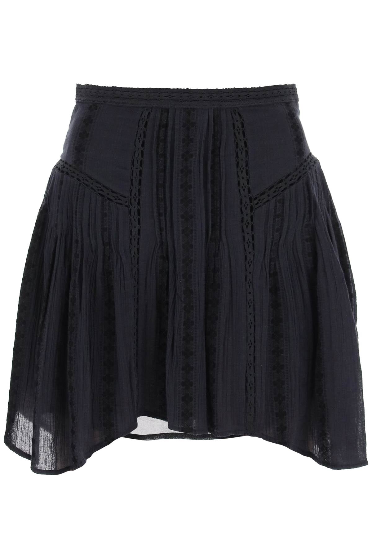 Isabel marant etoile jorena mini skirt with lace inserts