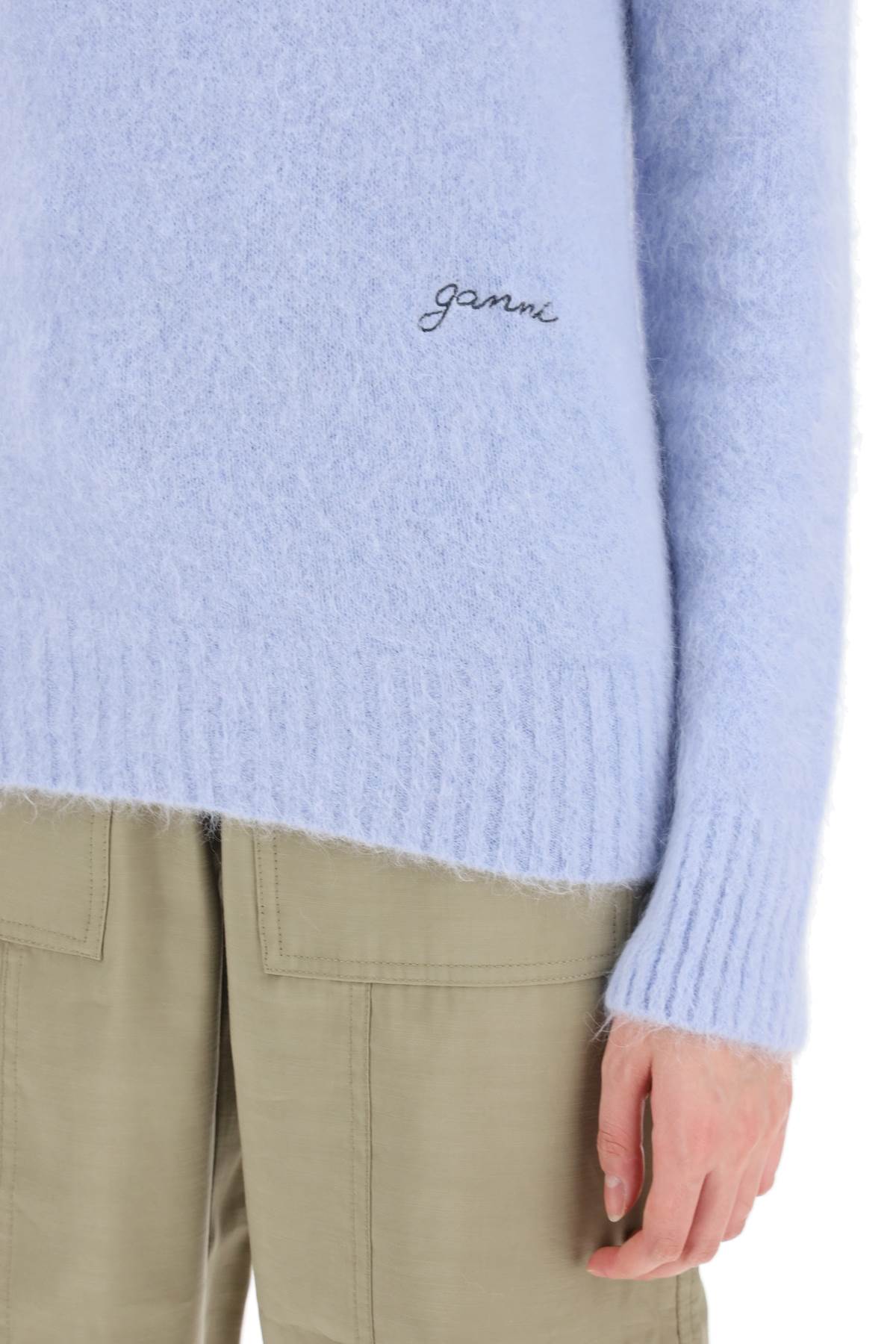 Ganni pullover in alpaca spazzolato