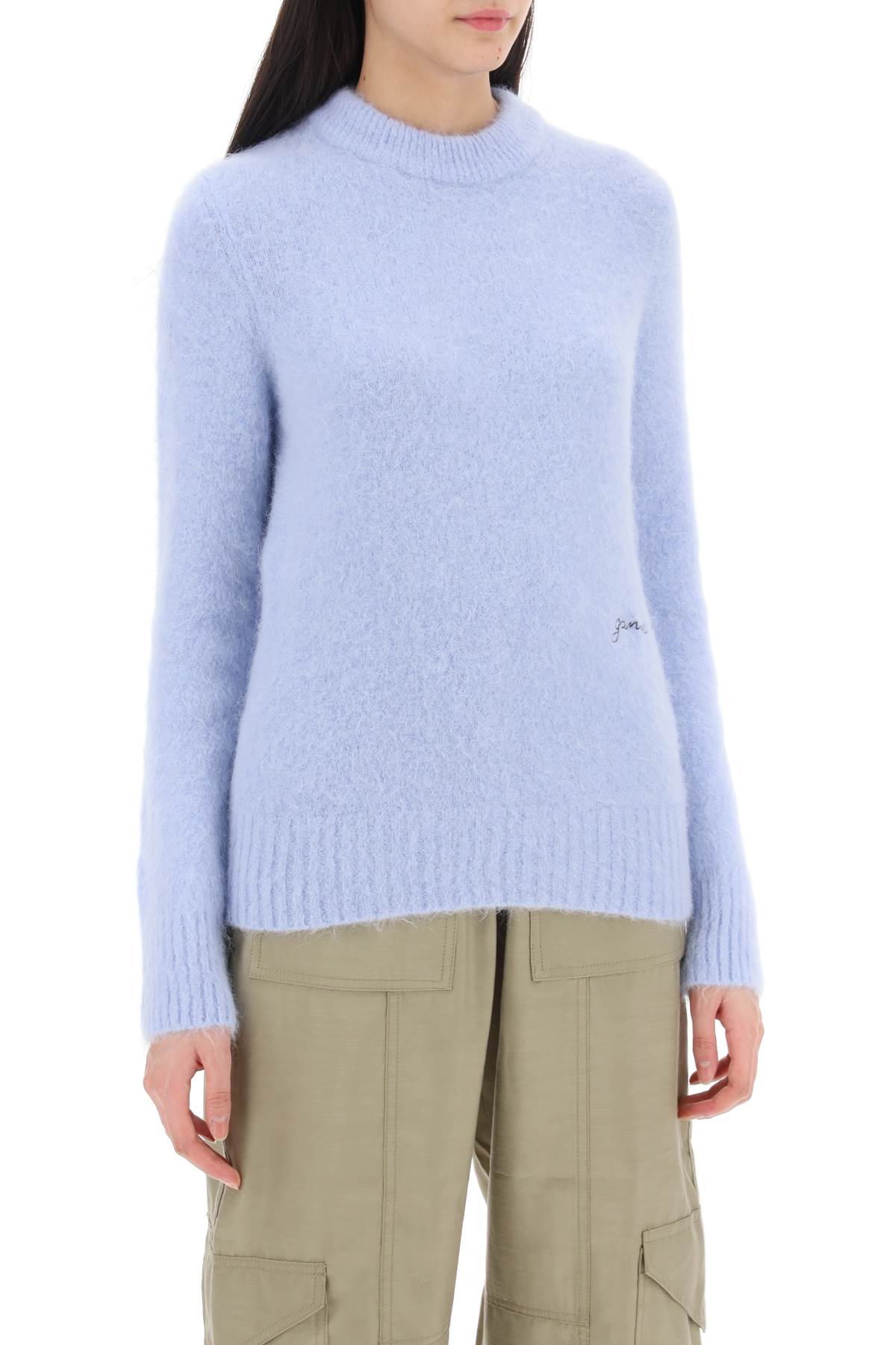Ganni pullover in alpaca spazzolato