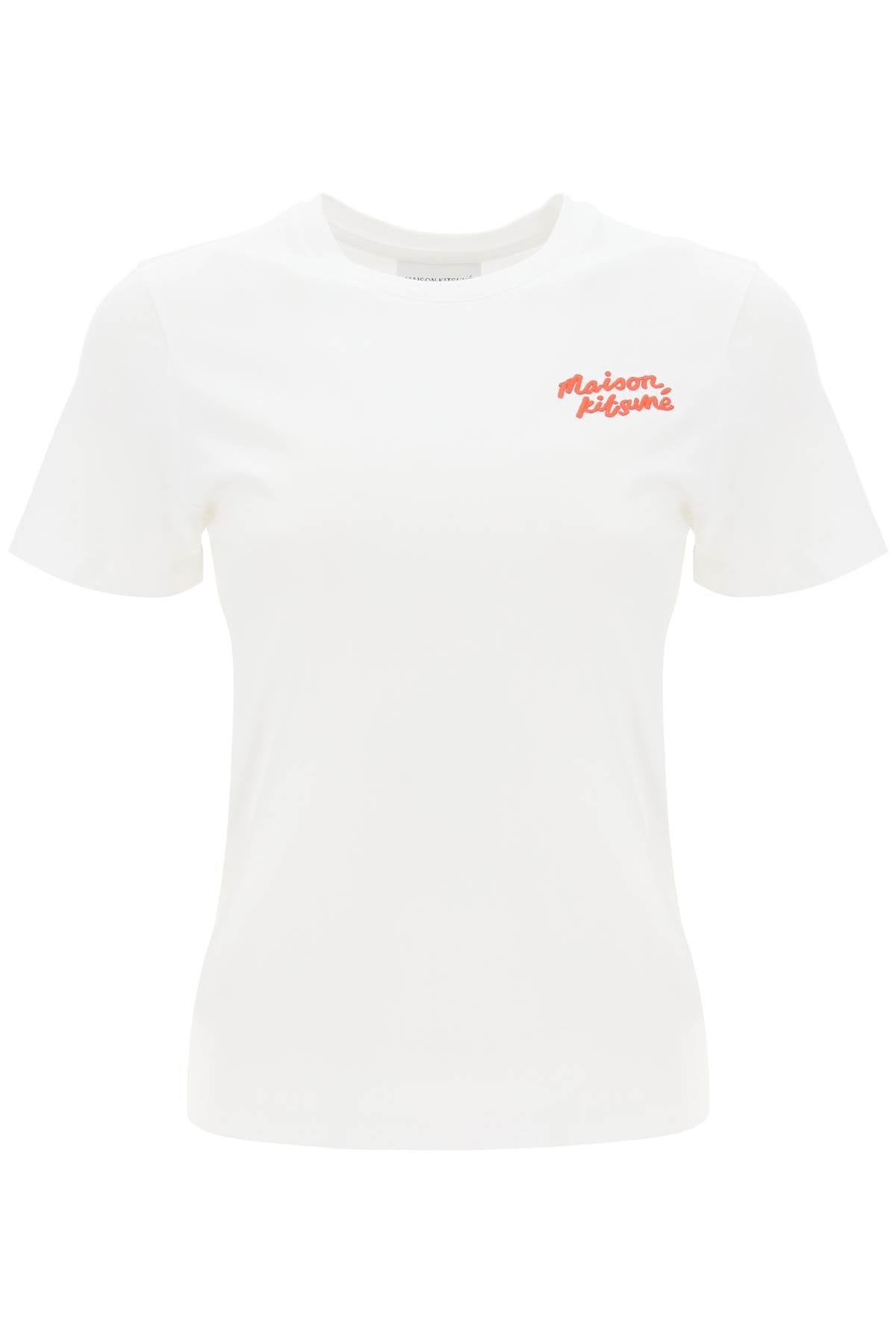 Maison kitsune t-shirt with logo embroidery