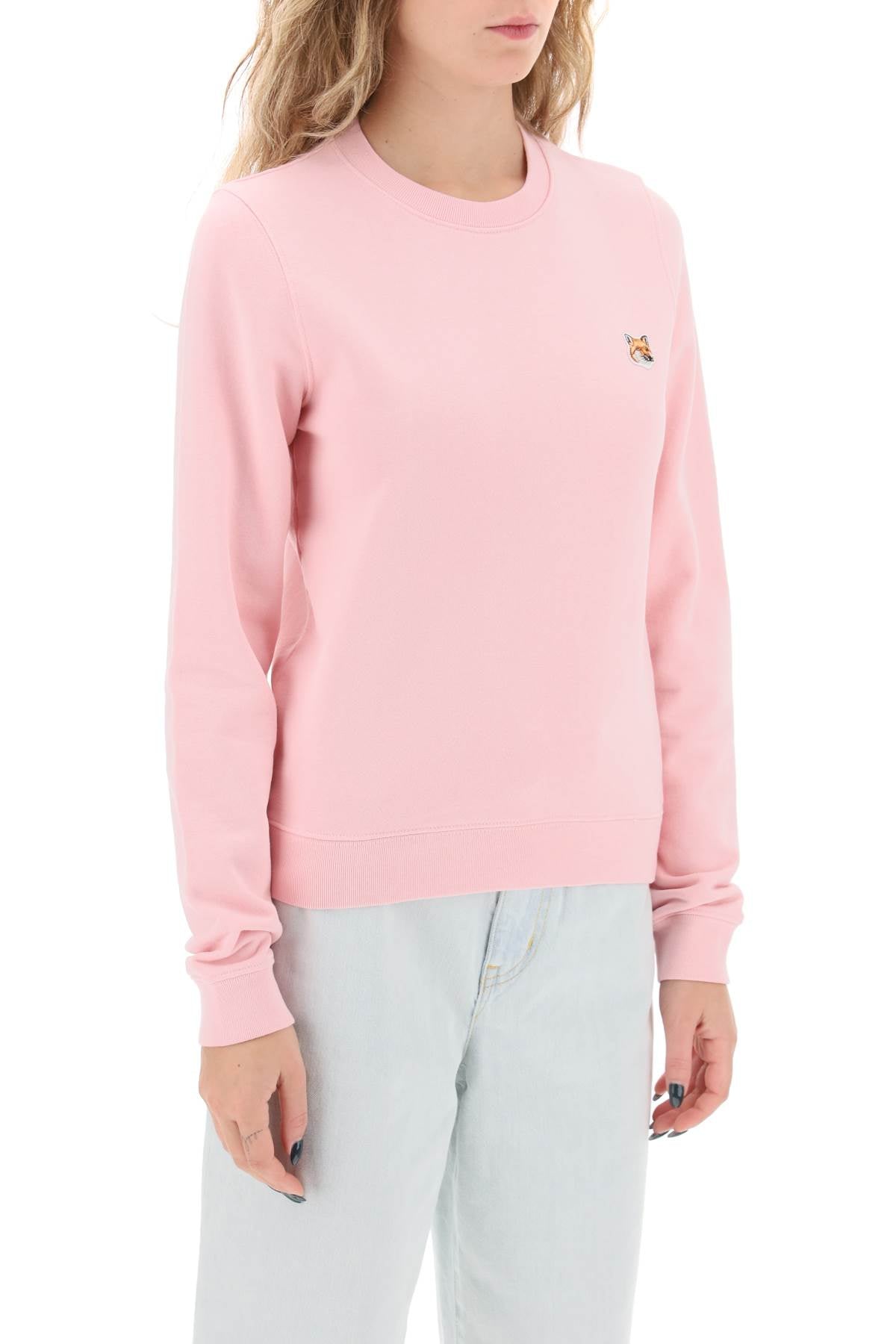 Maison kitsune fox head crew-neck sweatshirt