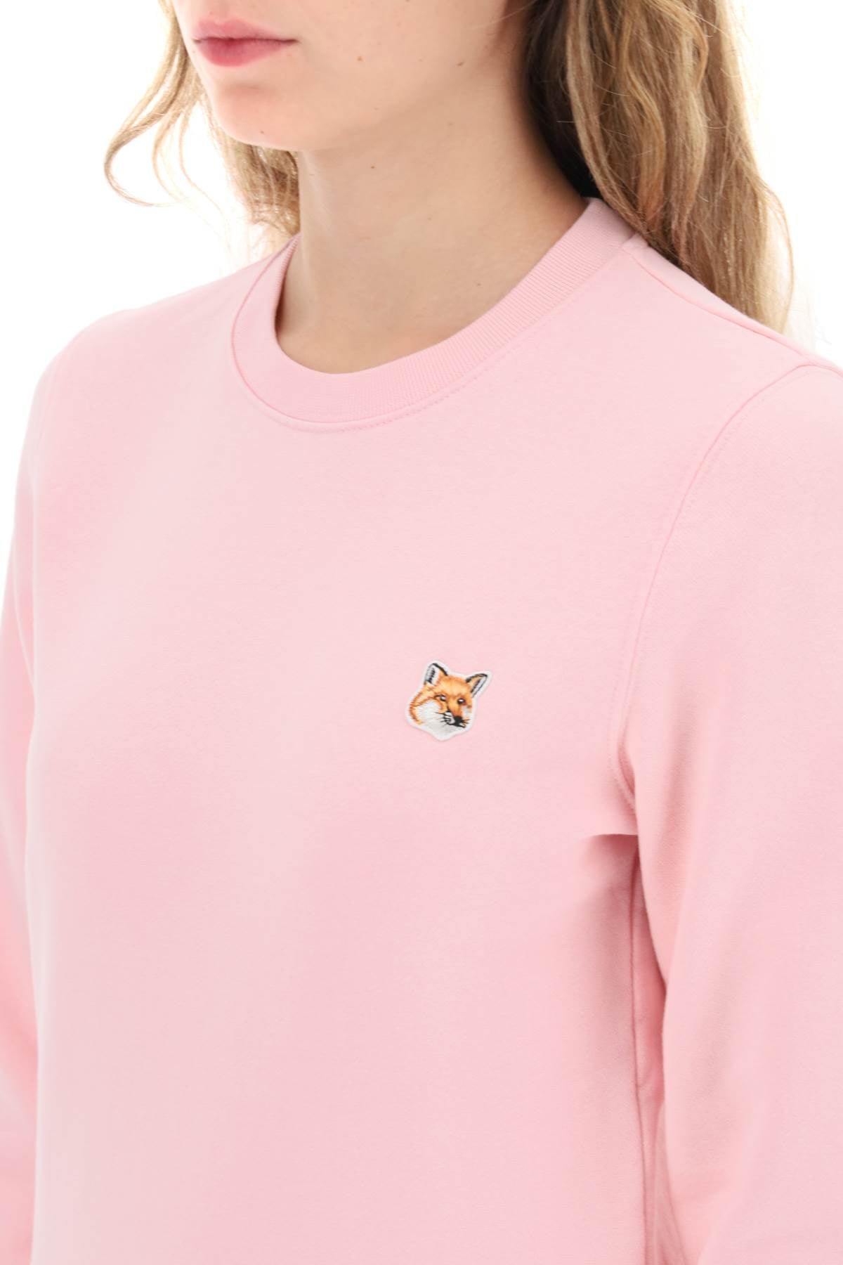 Maison kitsune fox head crew-neck sweatshirt