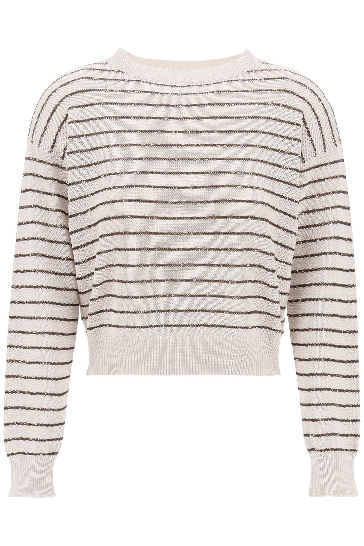 Brunello cucinelli dazzling stripes cotton sweater