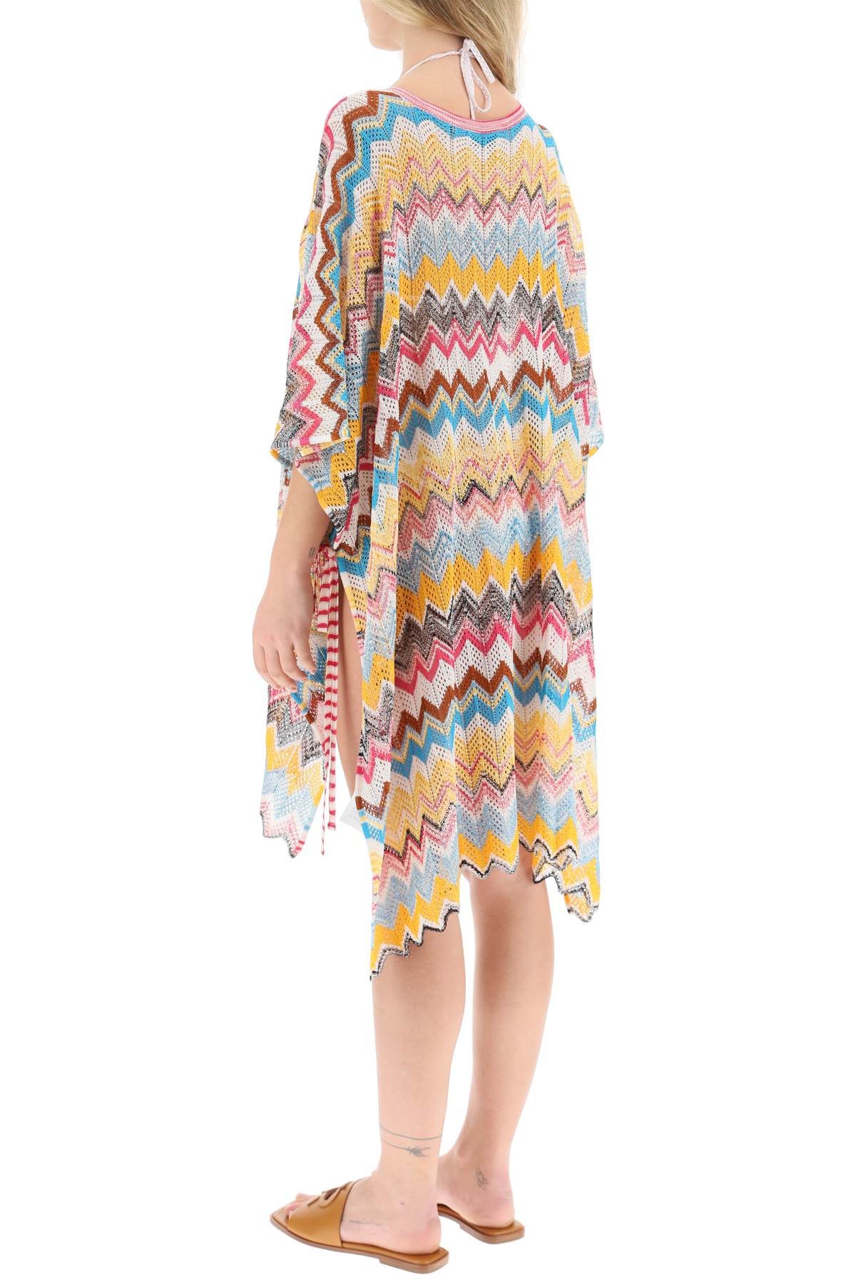 Missoni multicolor knit poncho cover-up