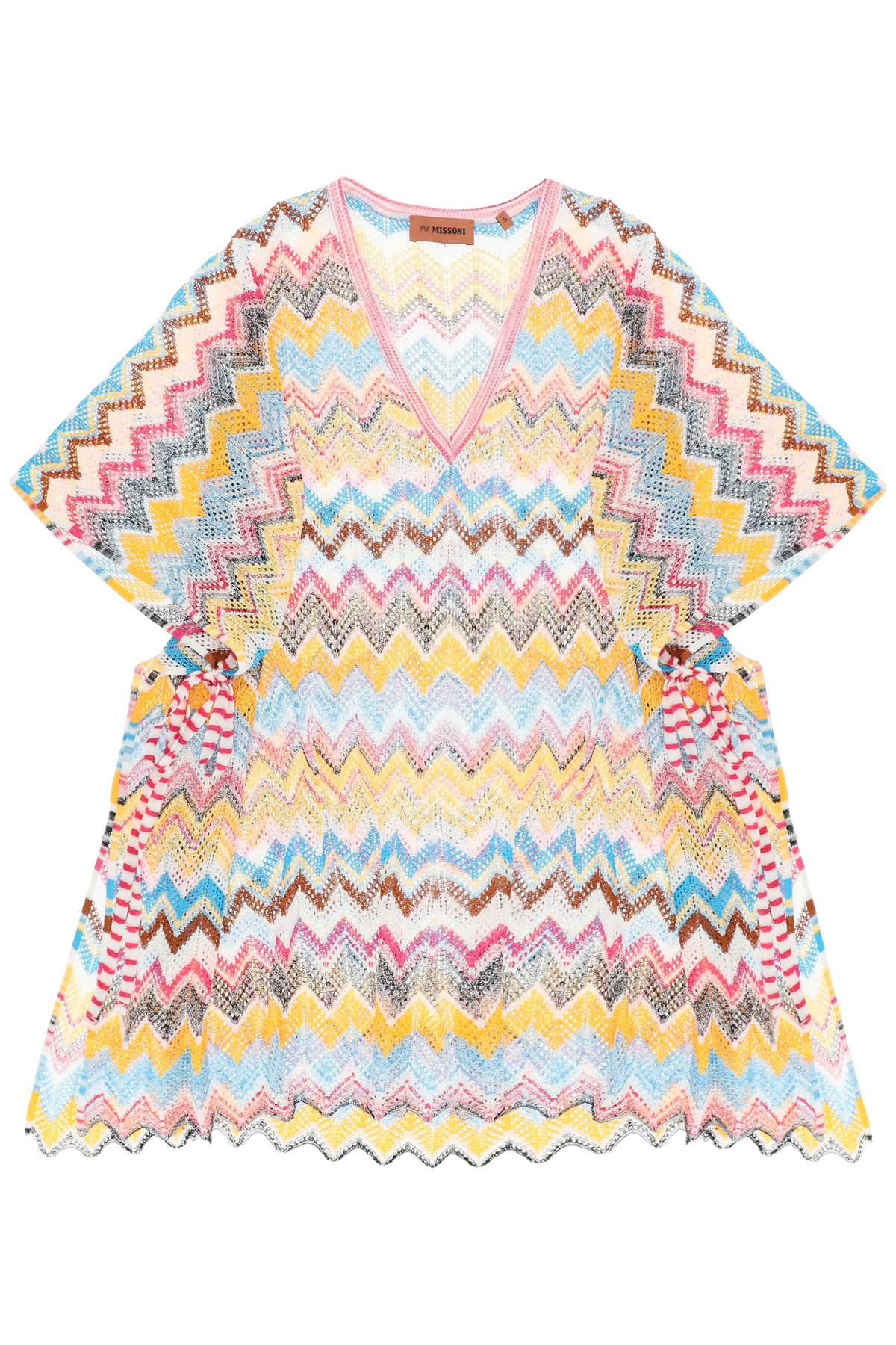 Missoni multicolor knit poncho cover-up