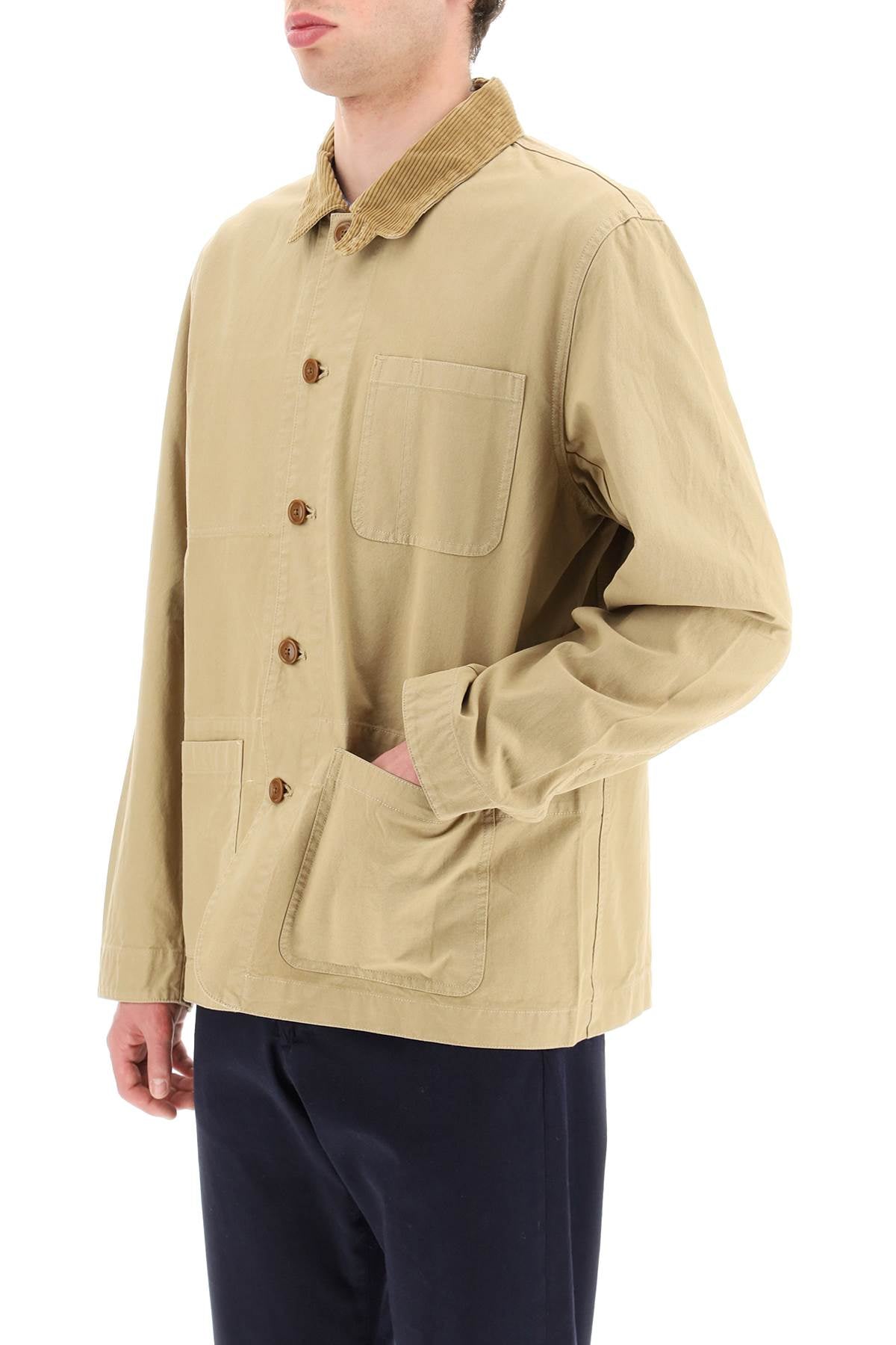 Barbour chore jacket with corduroy colalr