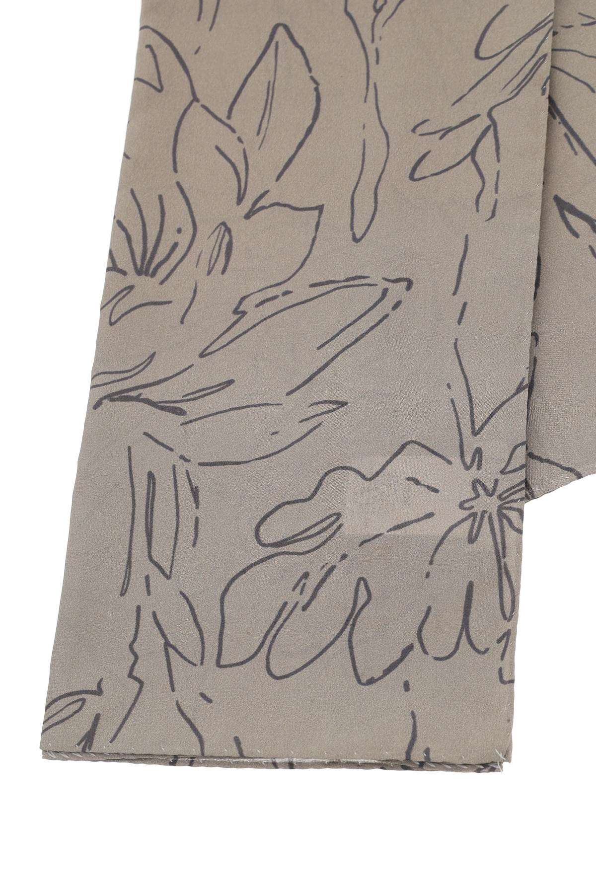 Brunello cucinelli magnolia print silk scar