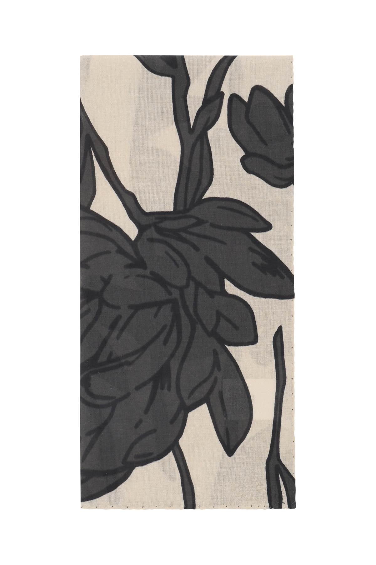 Brunello cucinelli flower print scarf