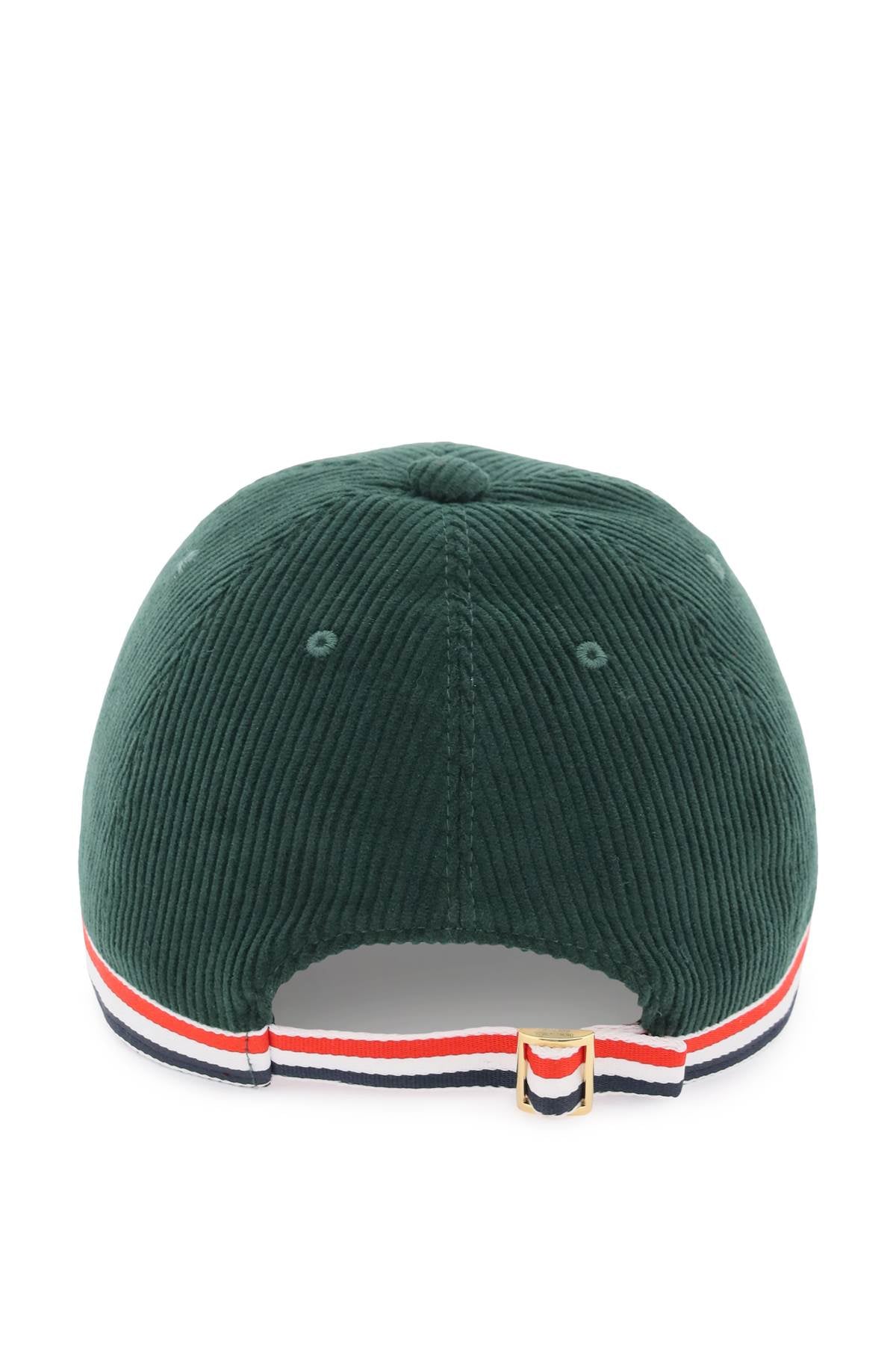 Thom browne baseball cap in corduroy