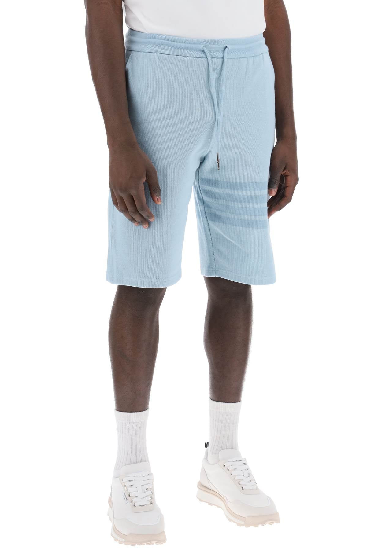 Thom browne 4-bar shorts in cotton knit