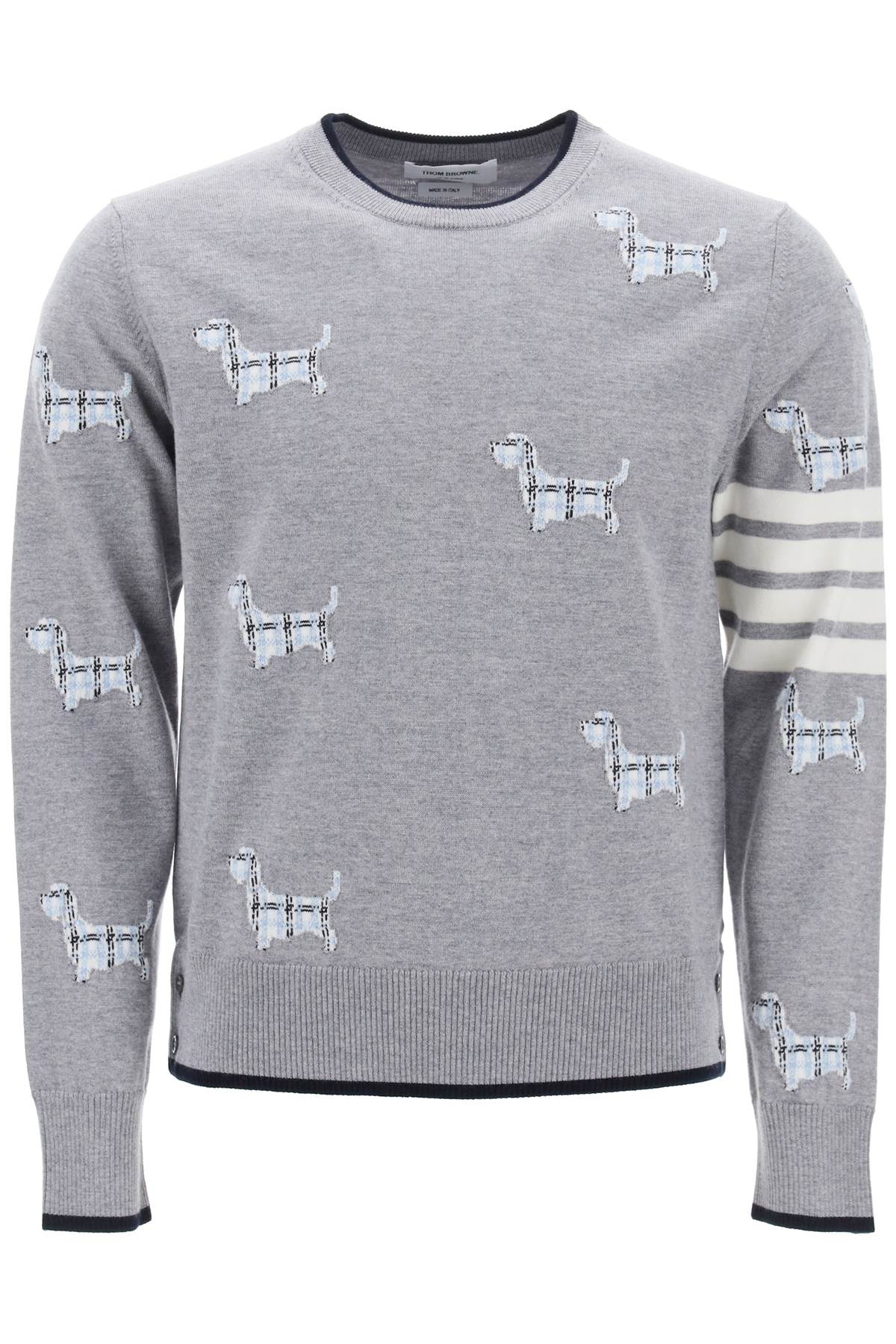 Thom browne 4-bar sweater with hector pattern