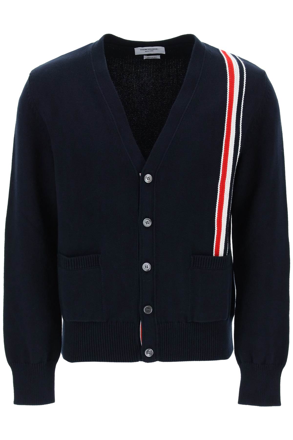Thom browne cotton cardigan with red*** white