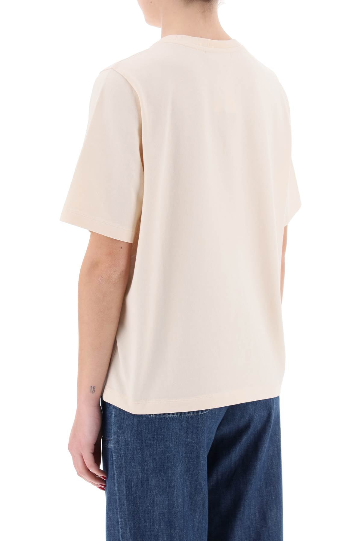 Maison kitsune "round-neck t-shirt with embroidered