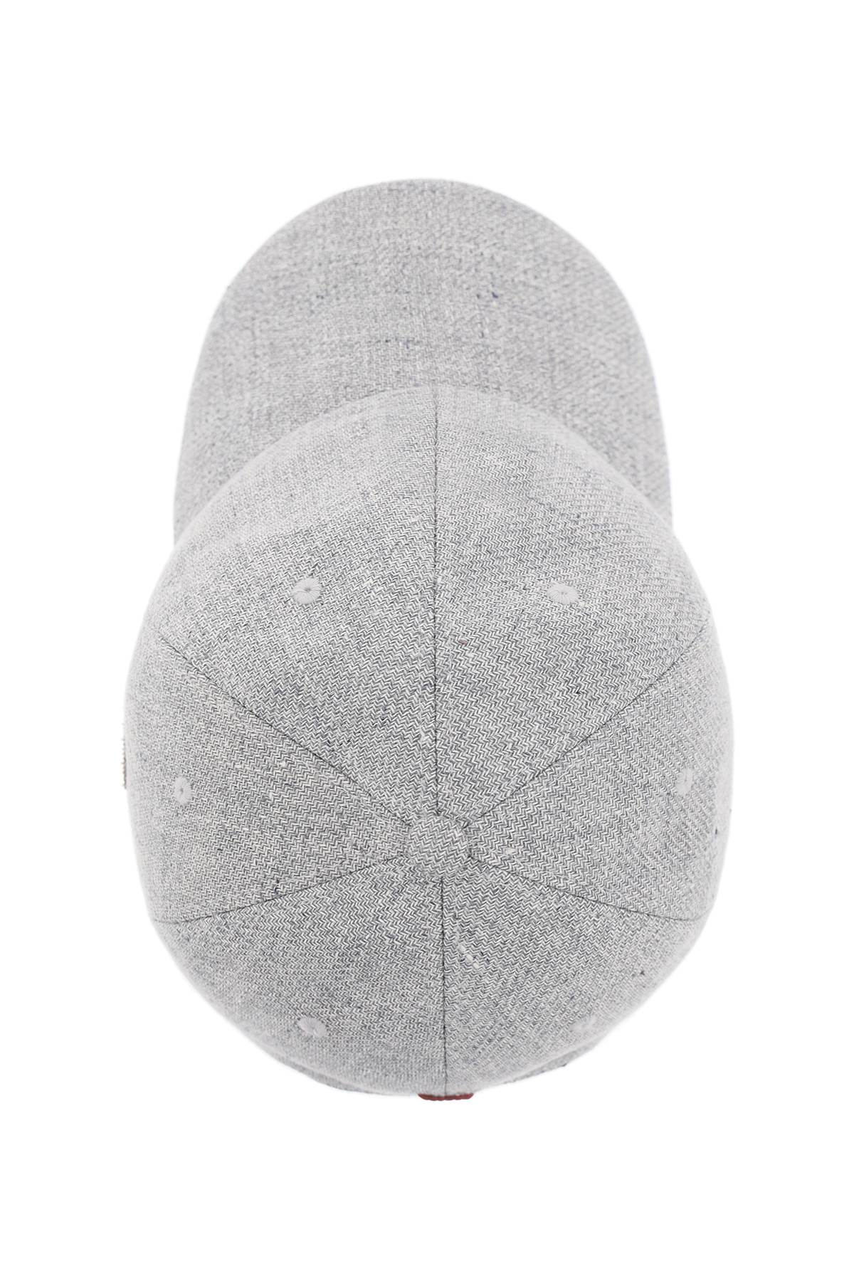 Brunello cucinelli "diagonal linen*** wool and silk baseball cap