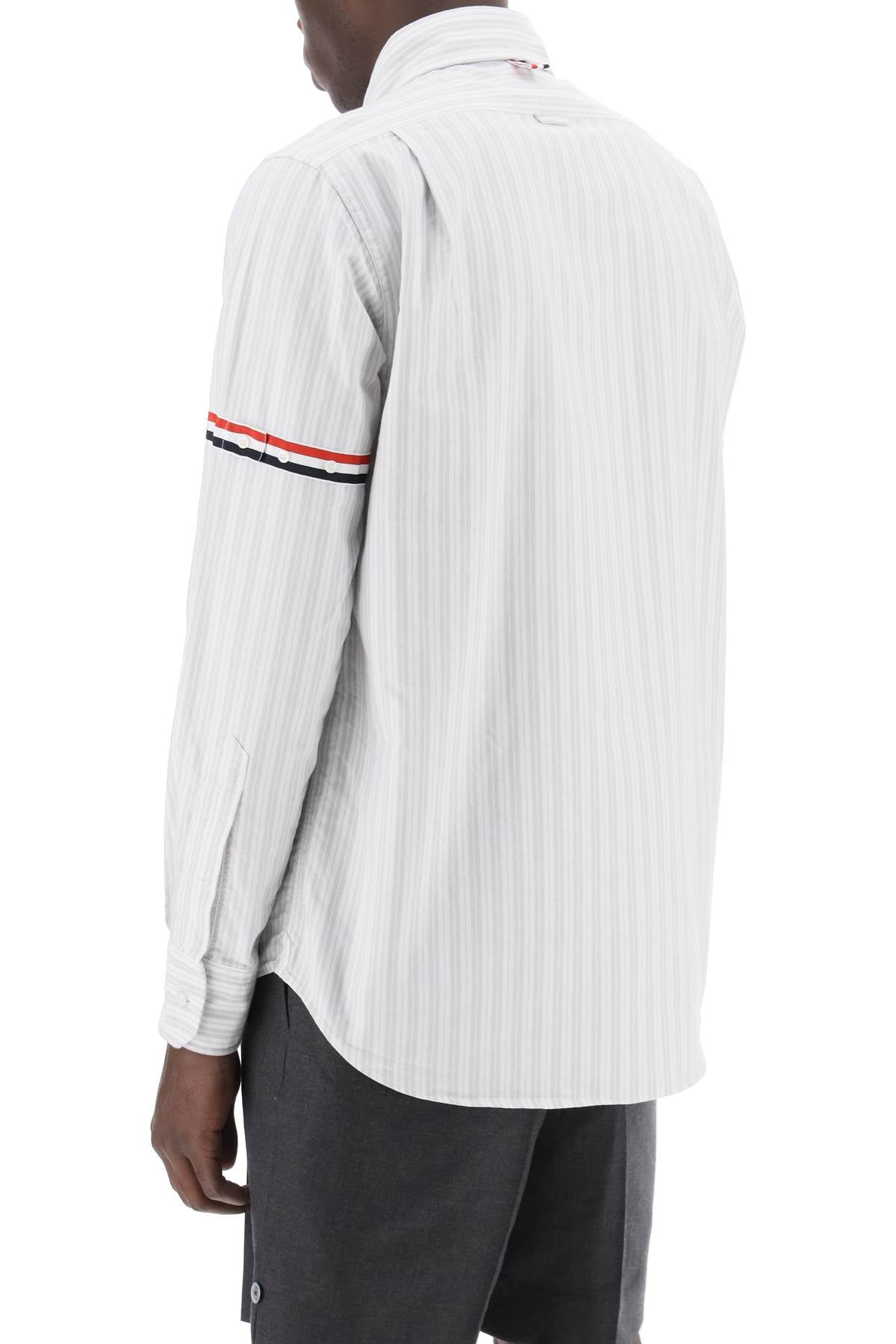 Thom browne striped oxford shirt