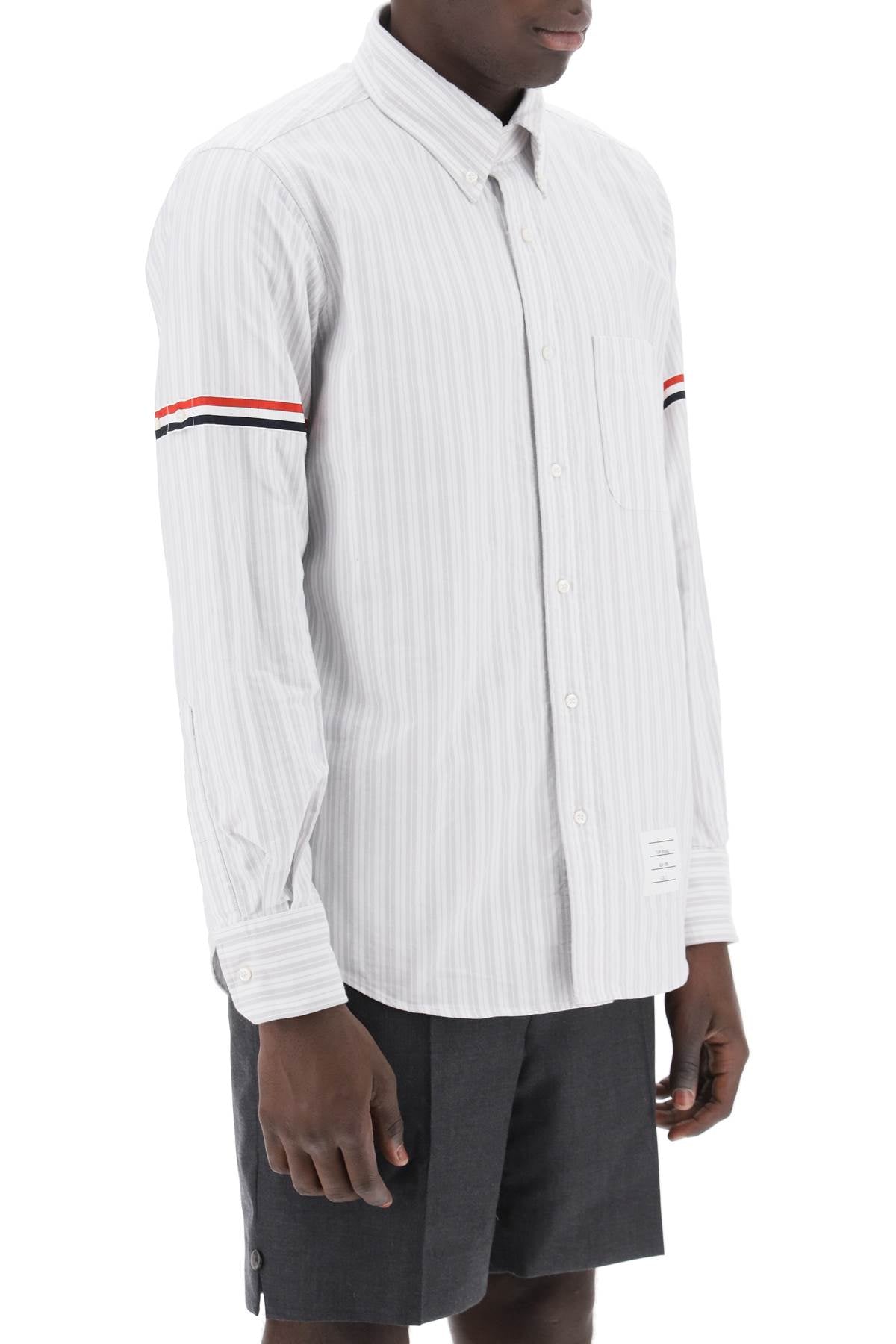 Thom browne striped oxford shirt