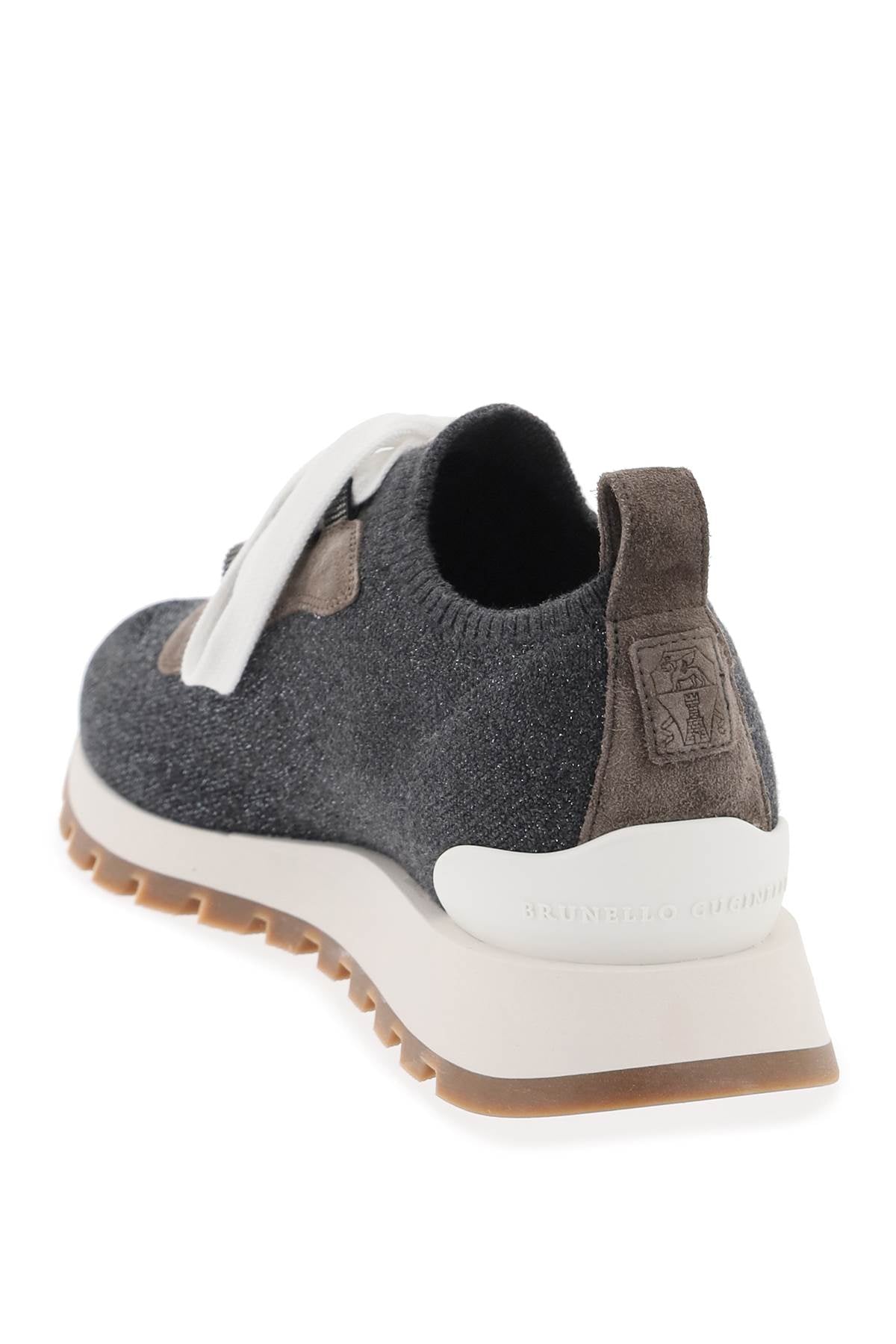 Brunello cucinelli sparkling knit sneakers