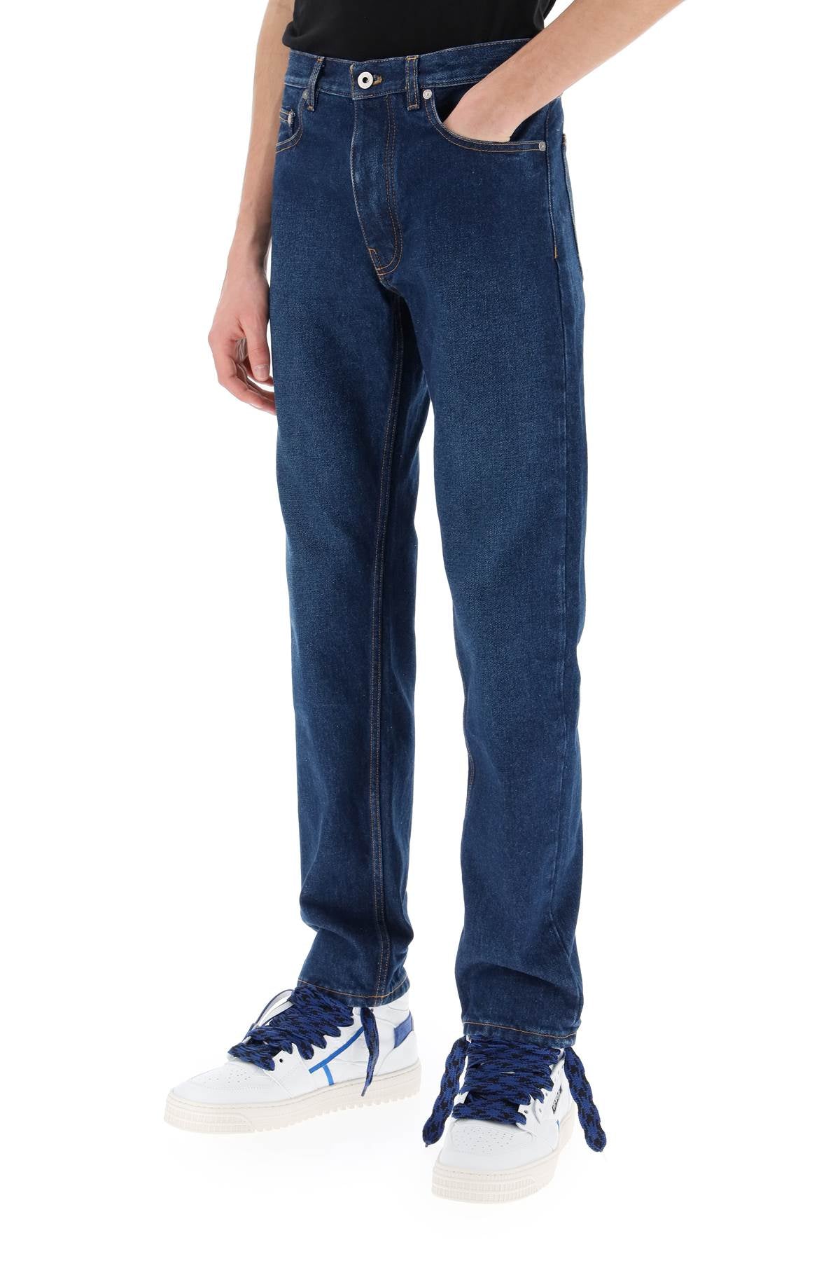 Off-white regular jeans with tapered cut