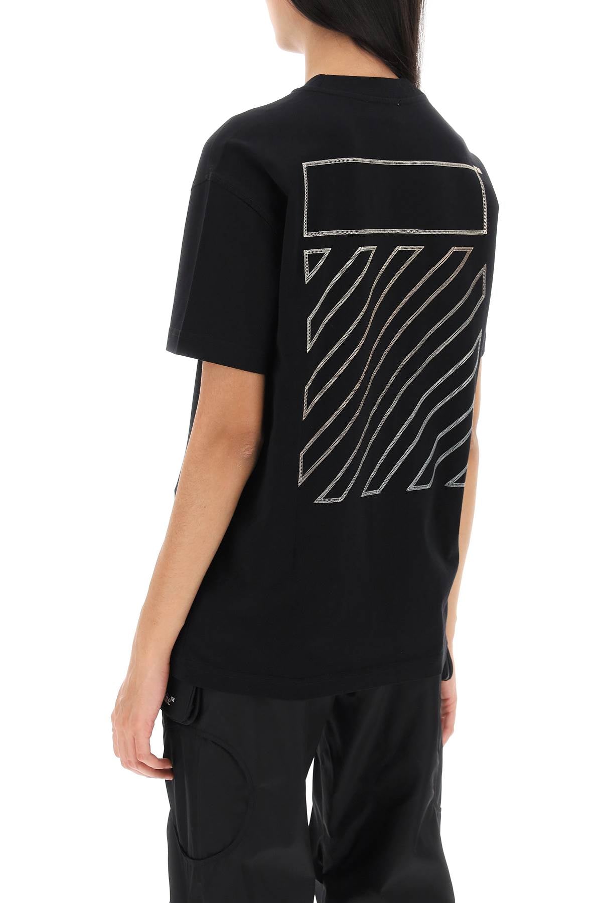 Off-white t-shirt with back embroidery