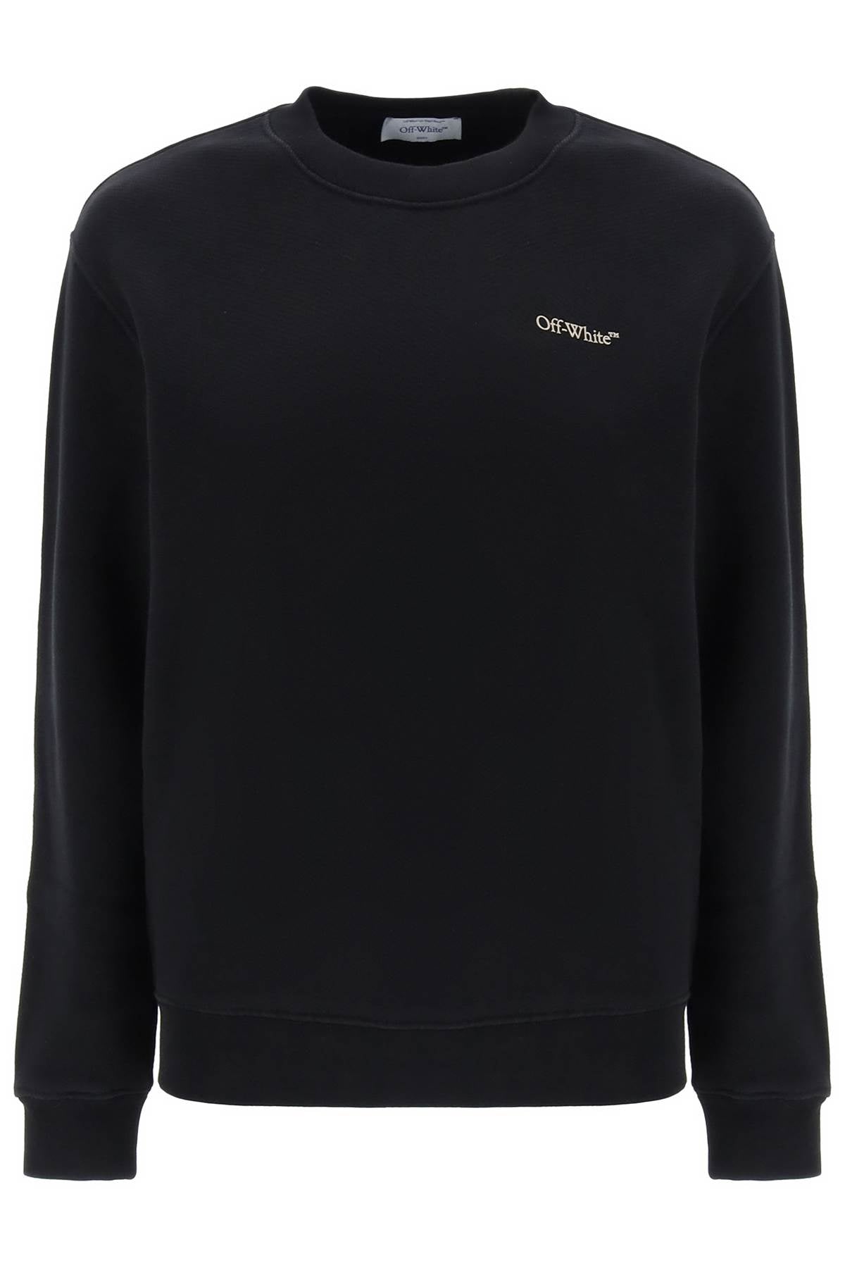 Off-white crew-neck sweatshirt with diag motif