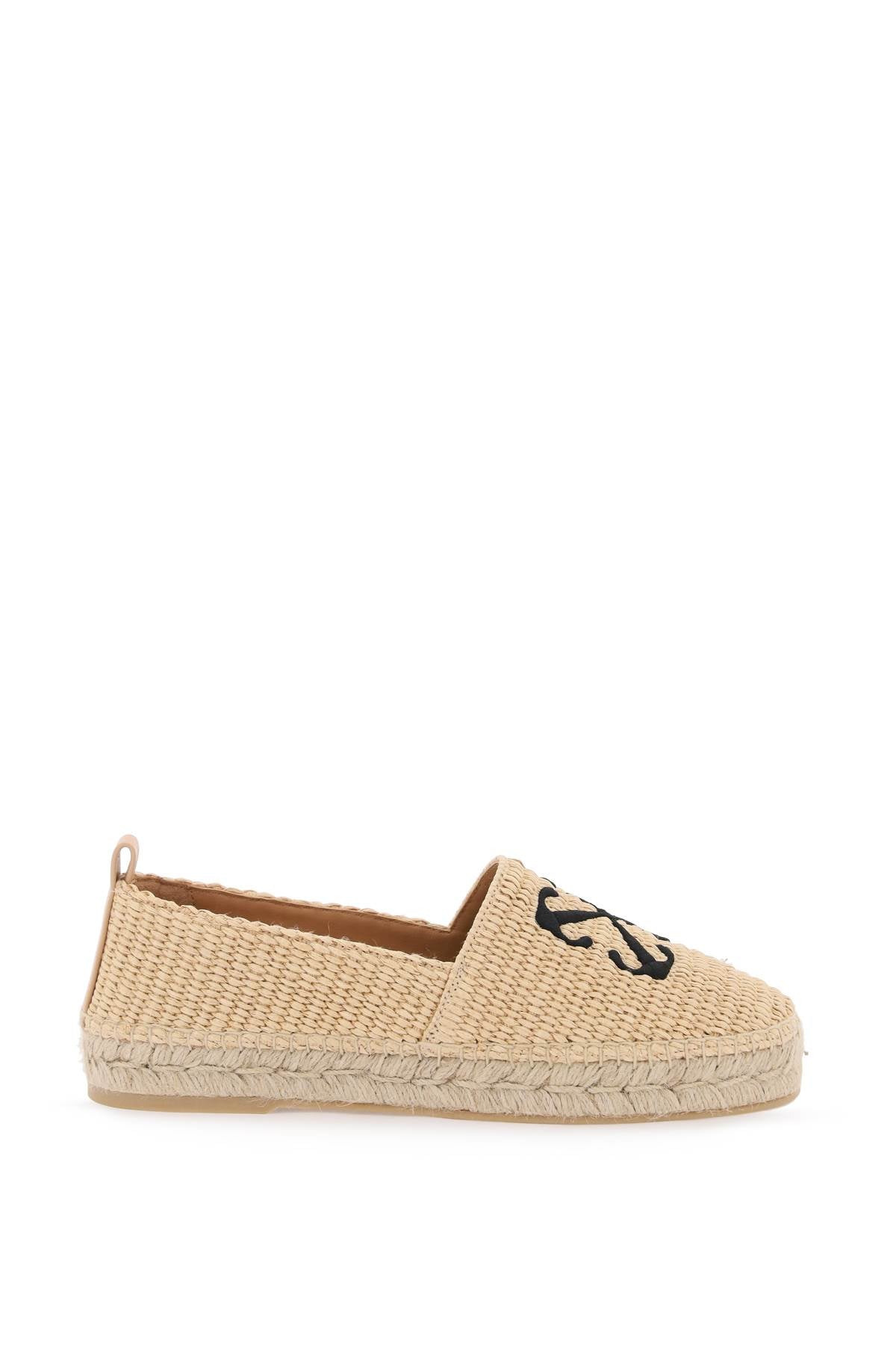 Off-white "raffia espadrilles