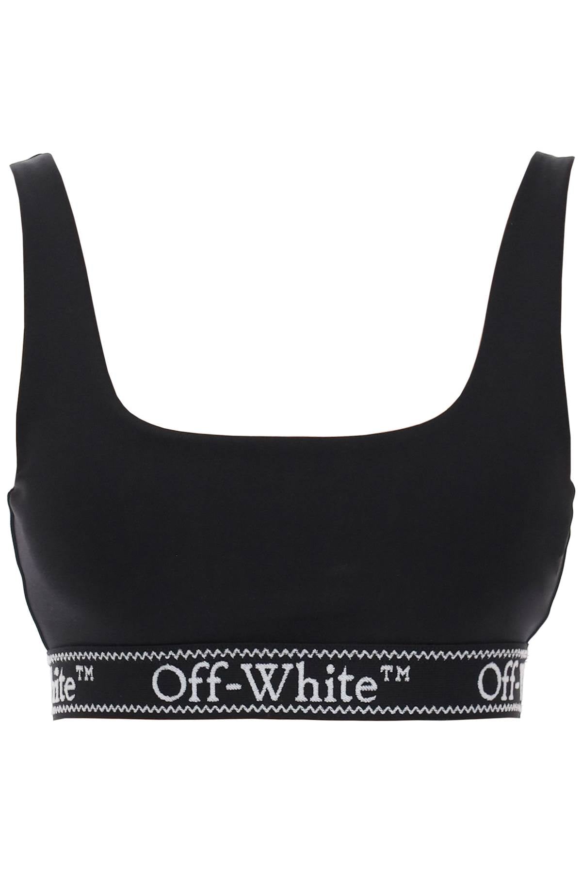 Off-white "sport bra with branded band"