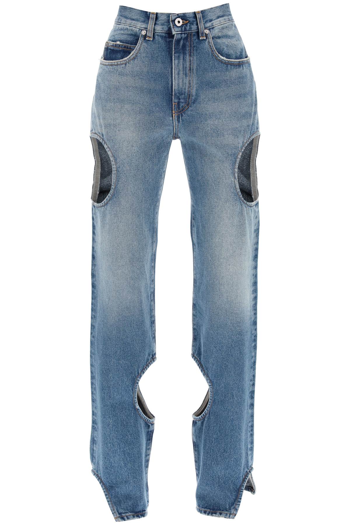 Off-white meteor cut-out jeans