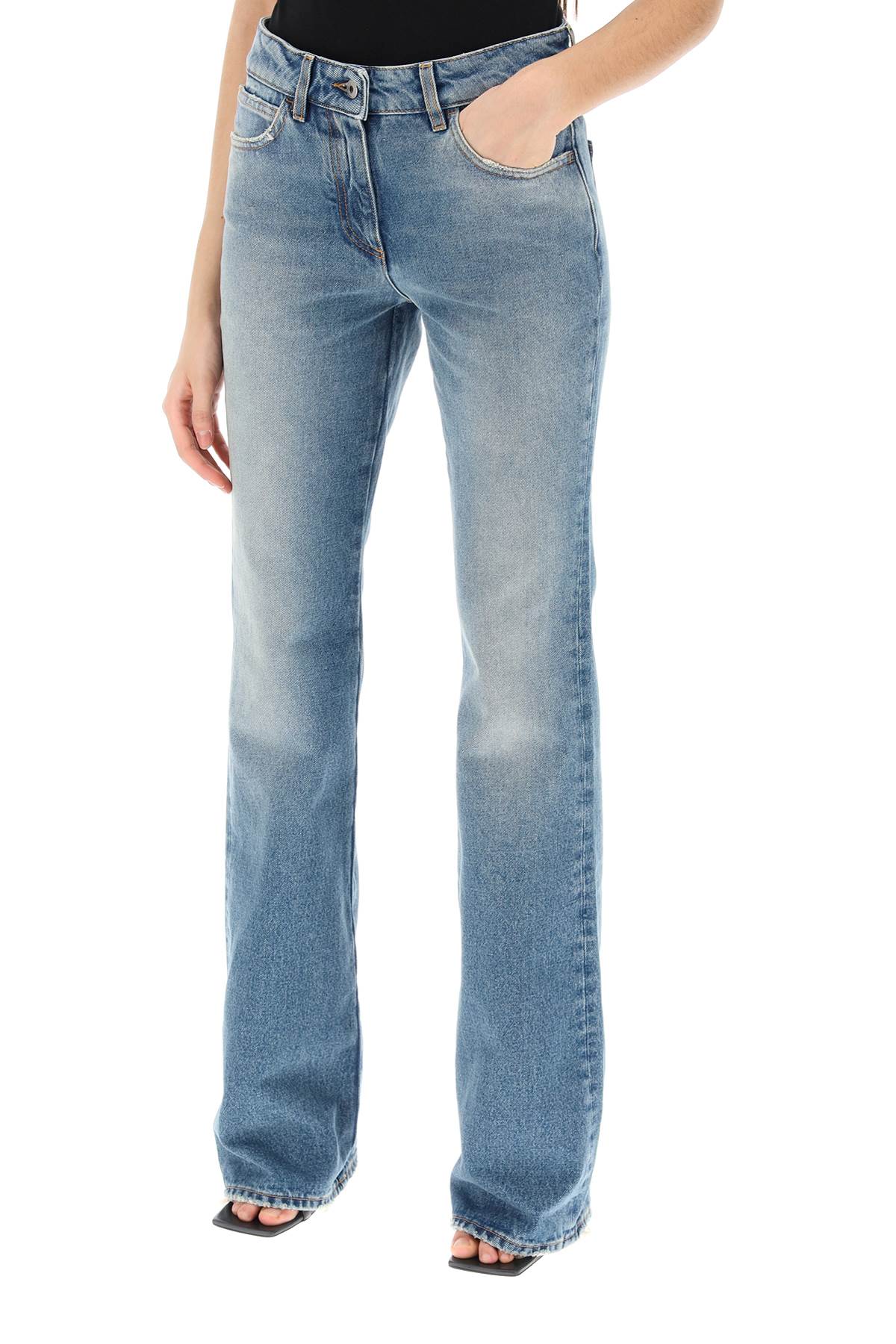 Off-white bootcut jeans