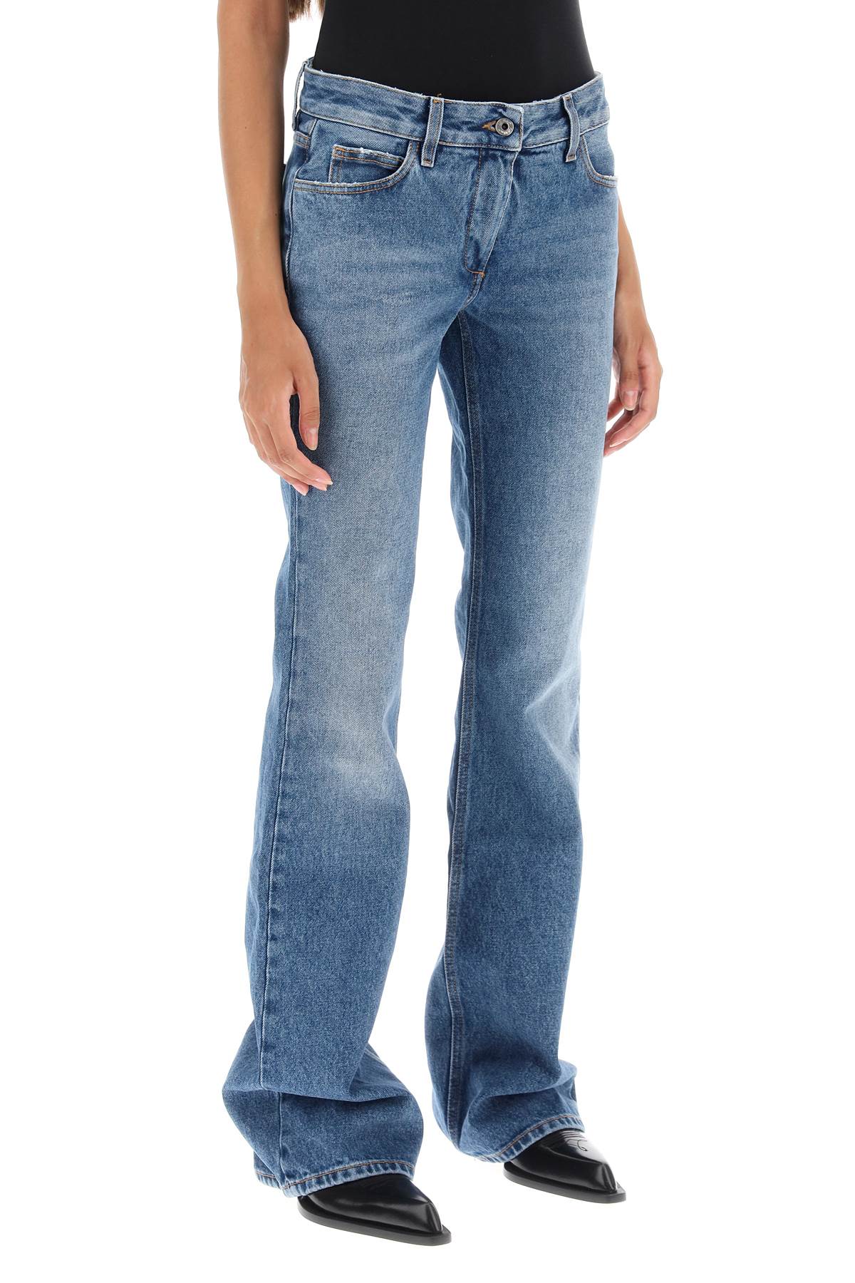 Off-white bootcut jeans